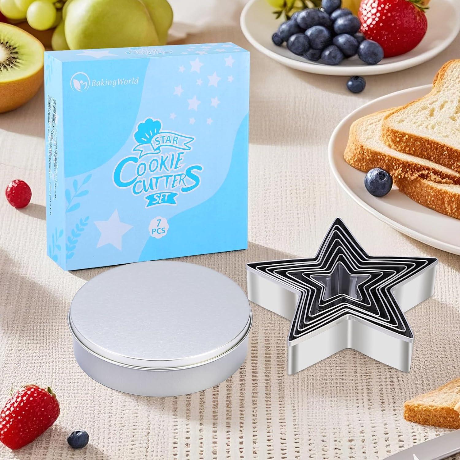 Juego de Cortadores de Galletas Estrella 7 Piezas BakingWorld