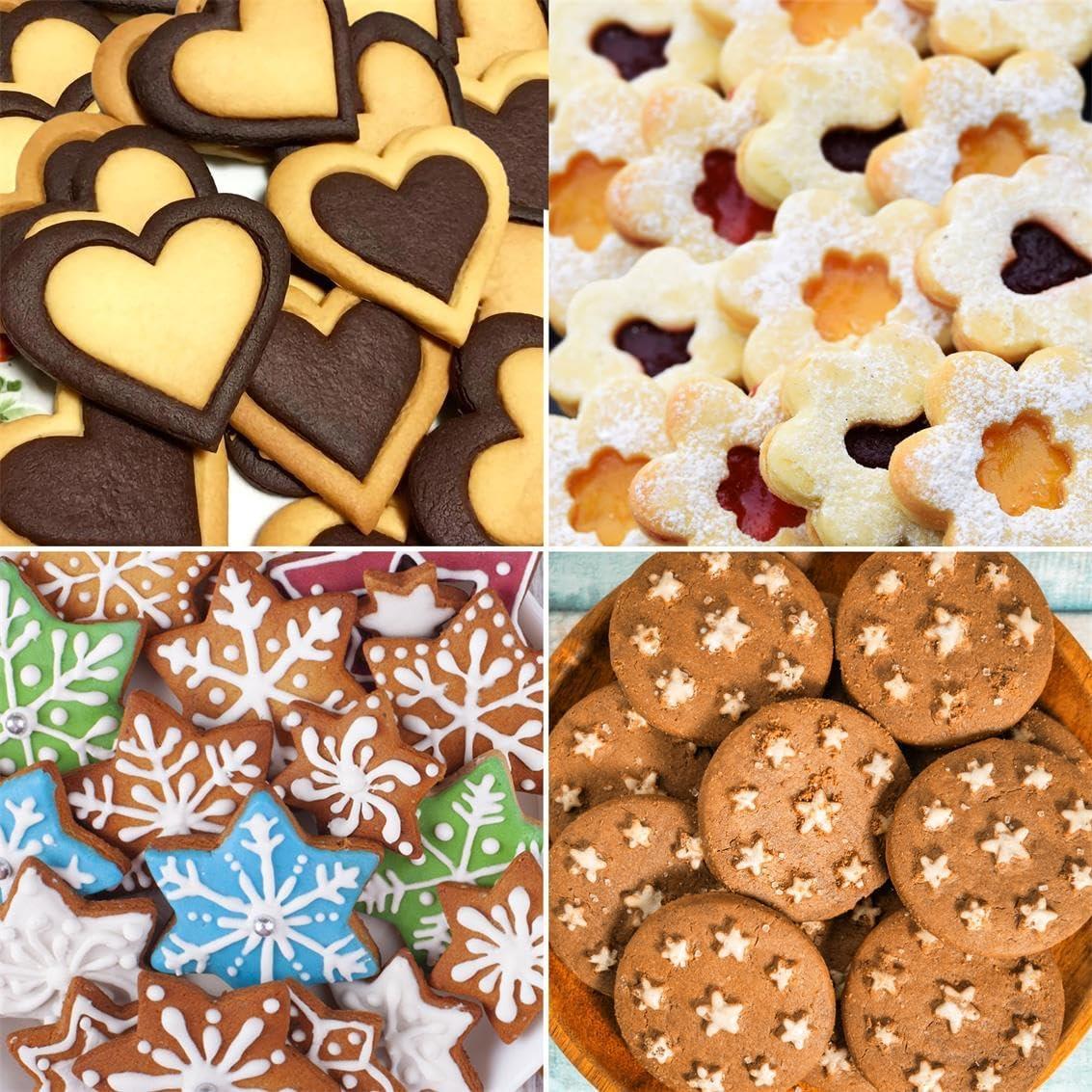 Juego de Cortadores de Galletas KnmyLife 12 Piezas Acero Inoxidable