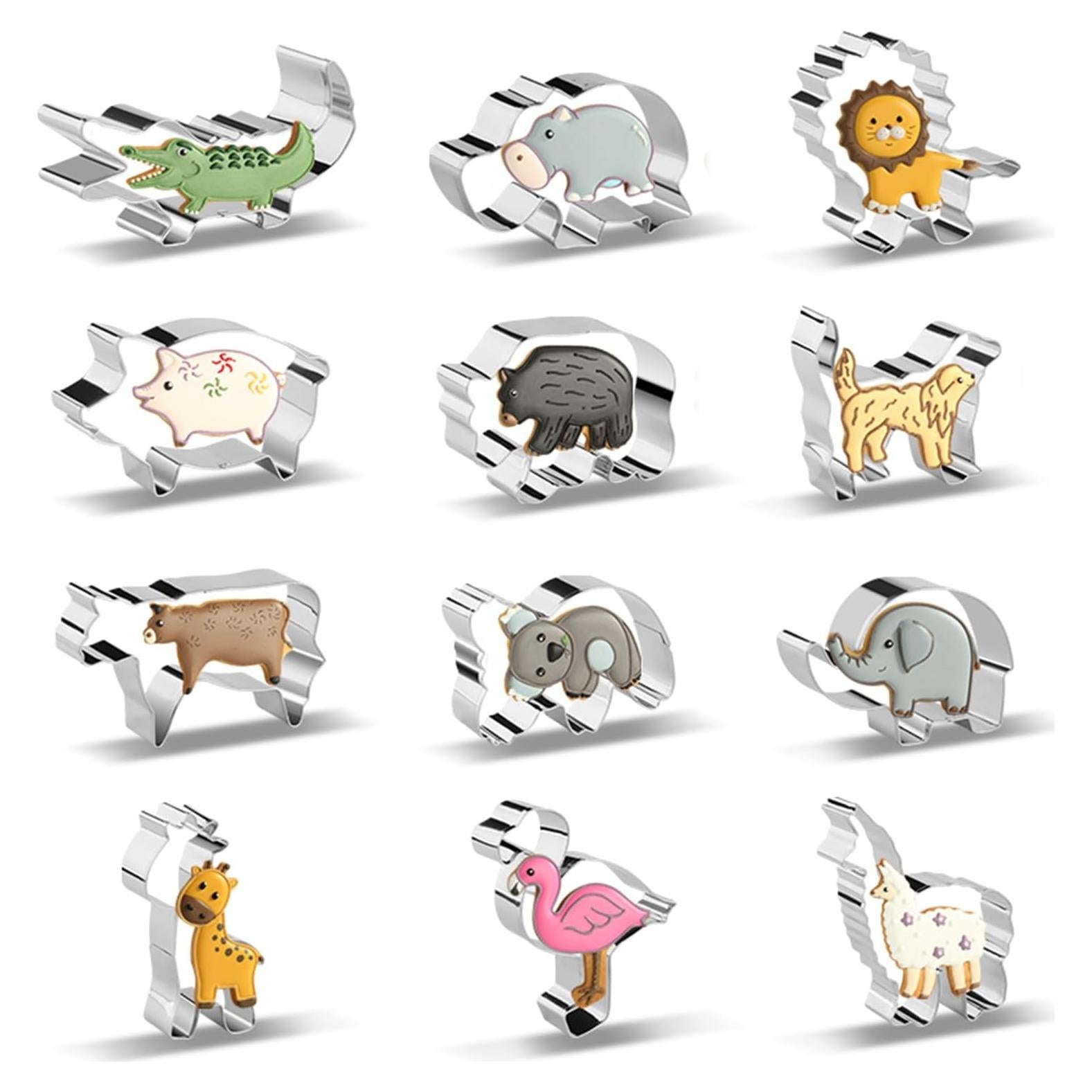 Cortadores de Galletas de Animales RUNHUAPPY - Set 12 Piezas
