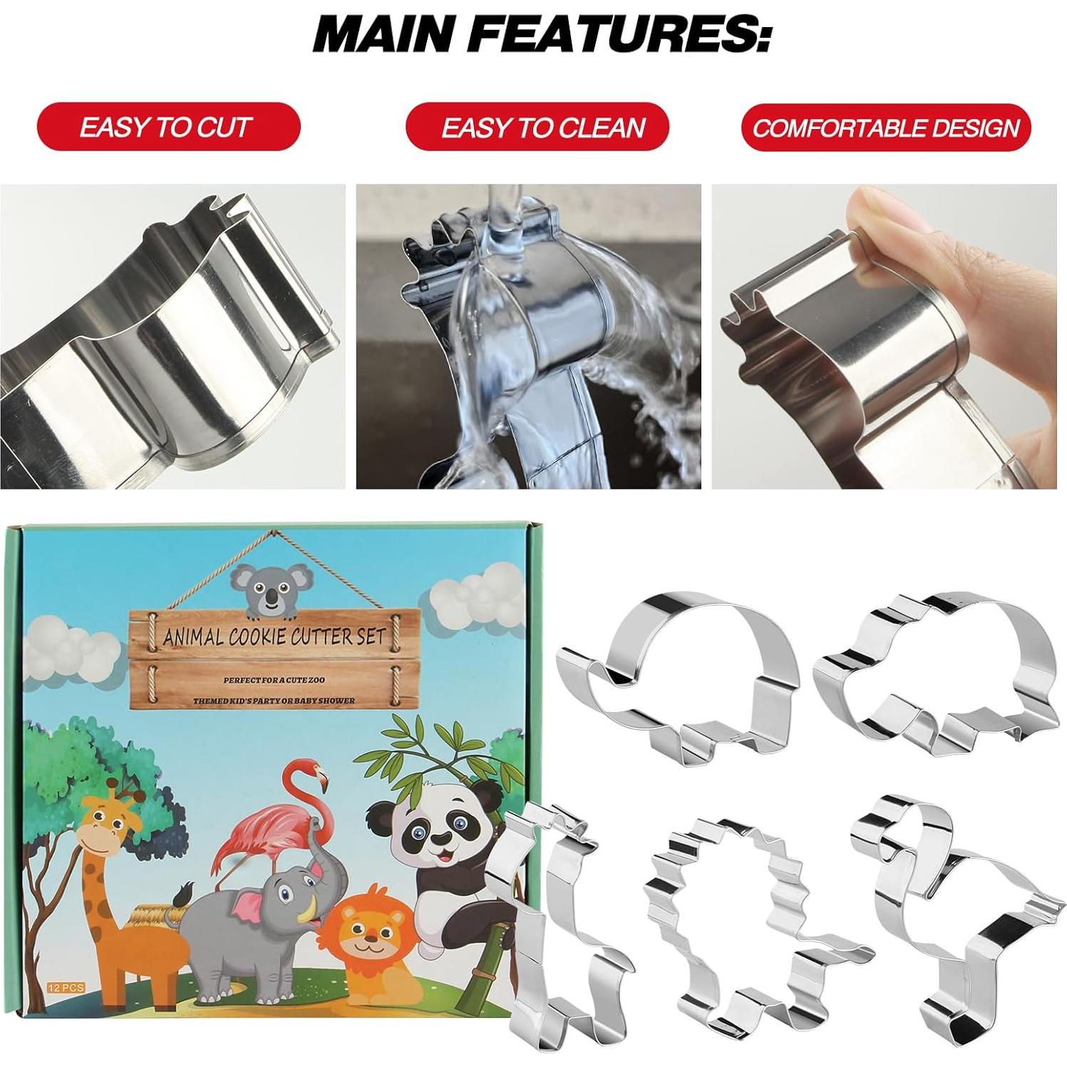 Cortadores de Galletas de Animales RUNHUAPPY - Set 12 Piezas