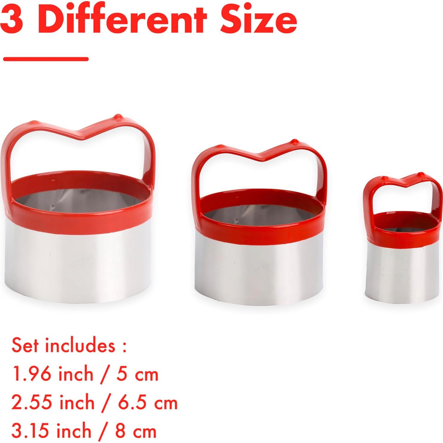 Juego de 3 Cortadores de Galletas Redondos COOKIEQUE