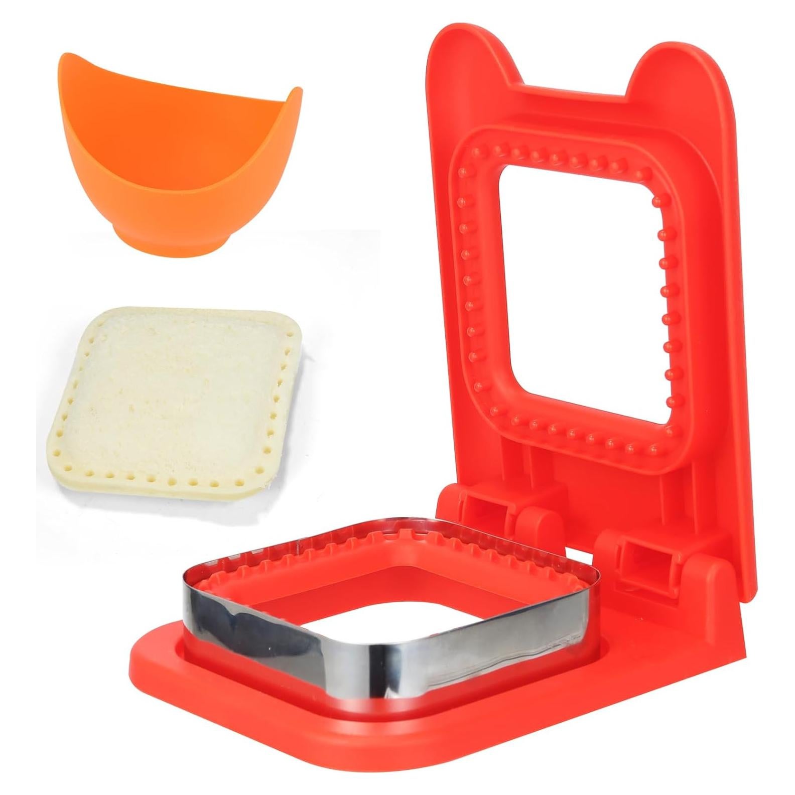 Cortador de Sándwiches Sttoummg 2 en 1 Sin Corteza Rosa