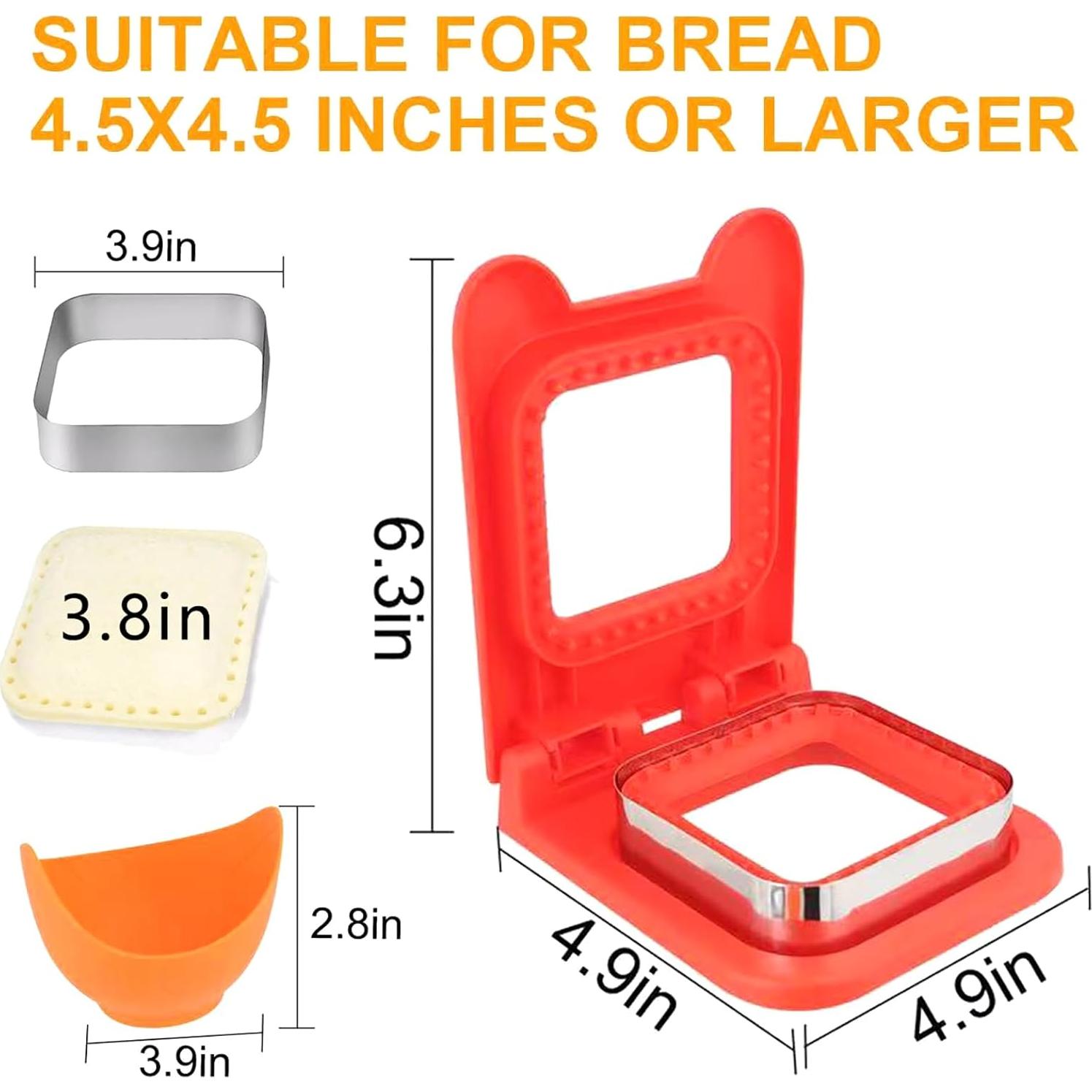 Cortador de Sándwiches Sttoummg 2 en 1 Sin Corteza Rosa