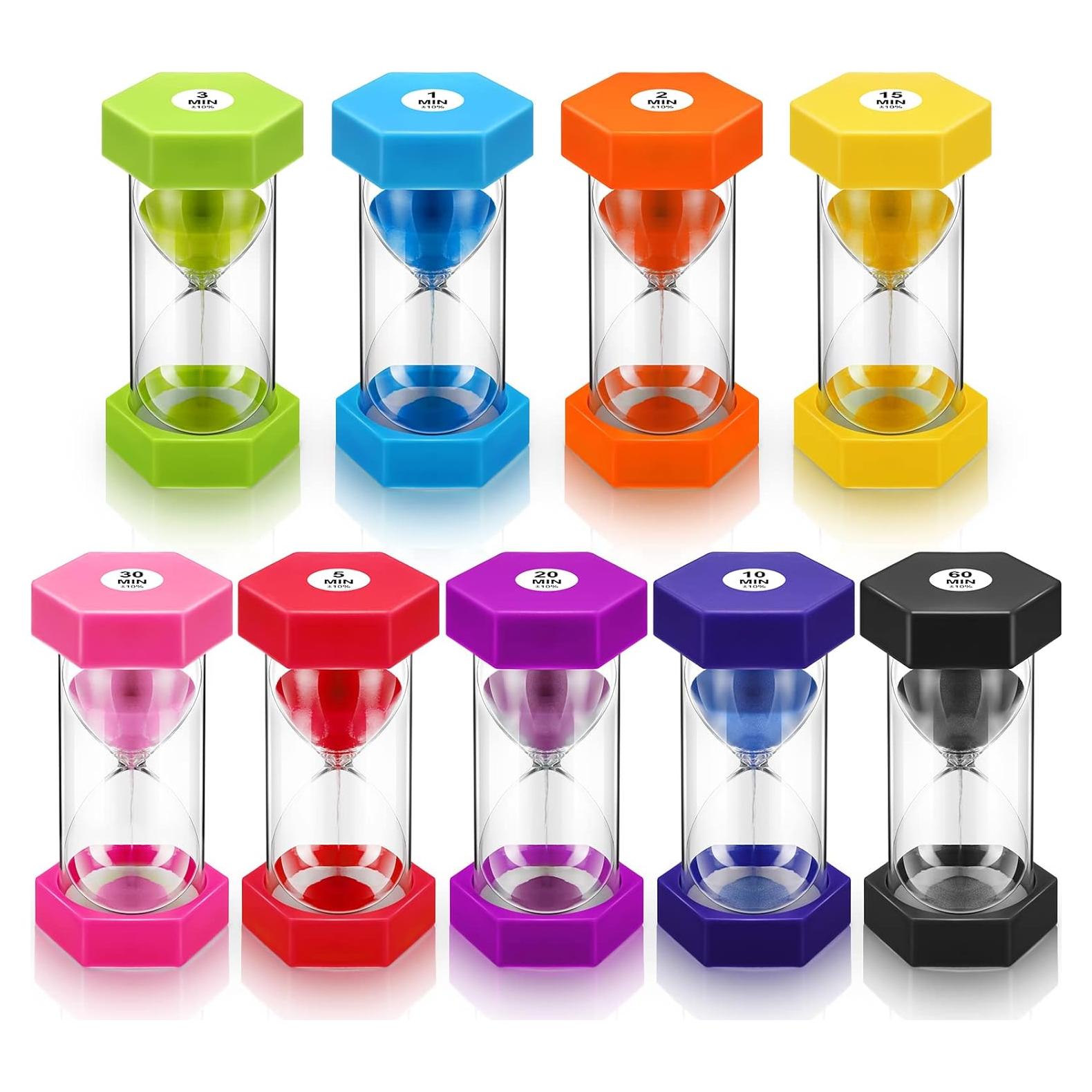 Juego de Relojes de Arena Yunsailing 9 Colores 1-60 Minutos
