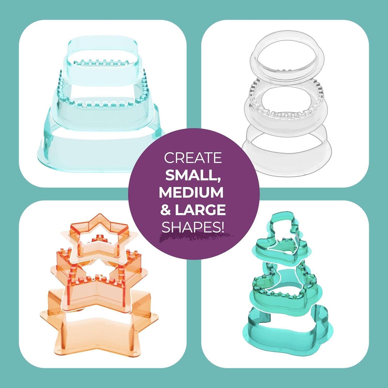 Juego de Cortadores de Sándwich Tovla Jr. 4 Formas + Soporte