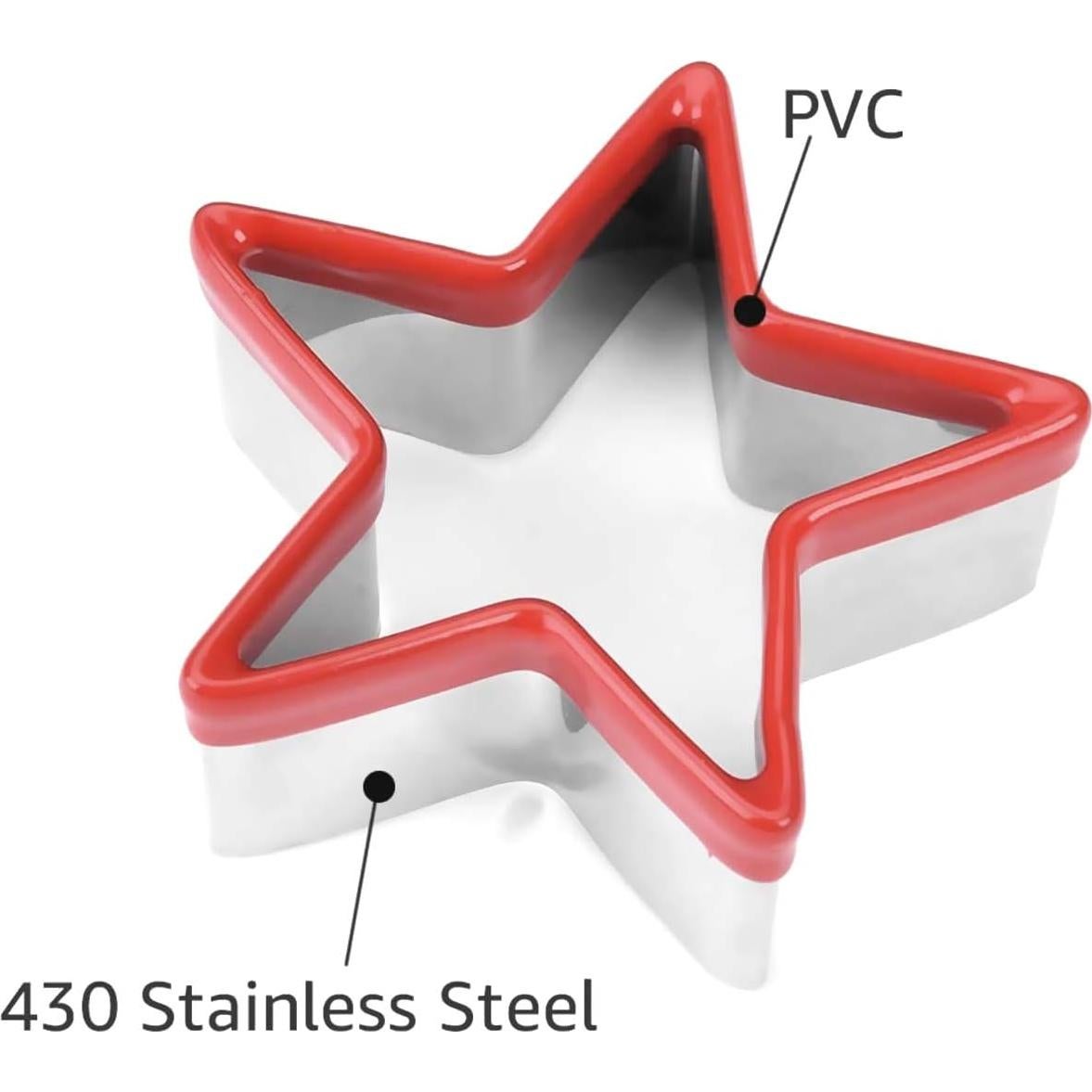 Juego de Cortadores de Galletas Estrella RUNHUAPPY 3 Piezas