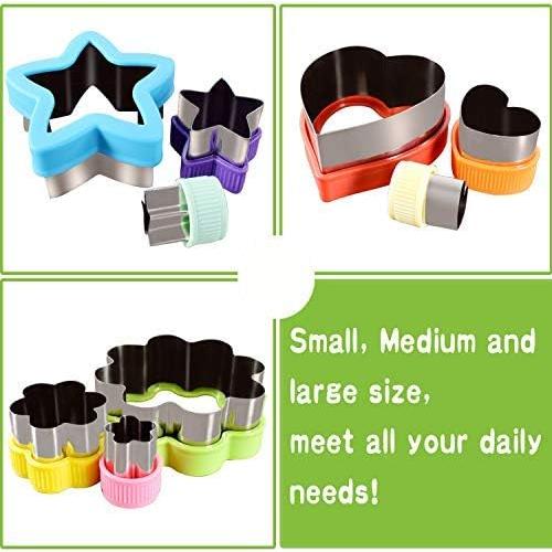 Juego de Cortadores de Galletas LAXIZAR 9 Piezas Acero Inoxidable