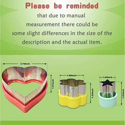 Juego de Cortadores de Galletas LAXIZAR 9 Piezas Acero Inoxidable