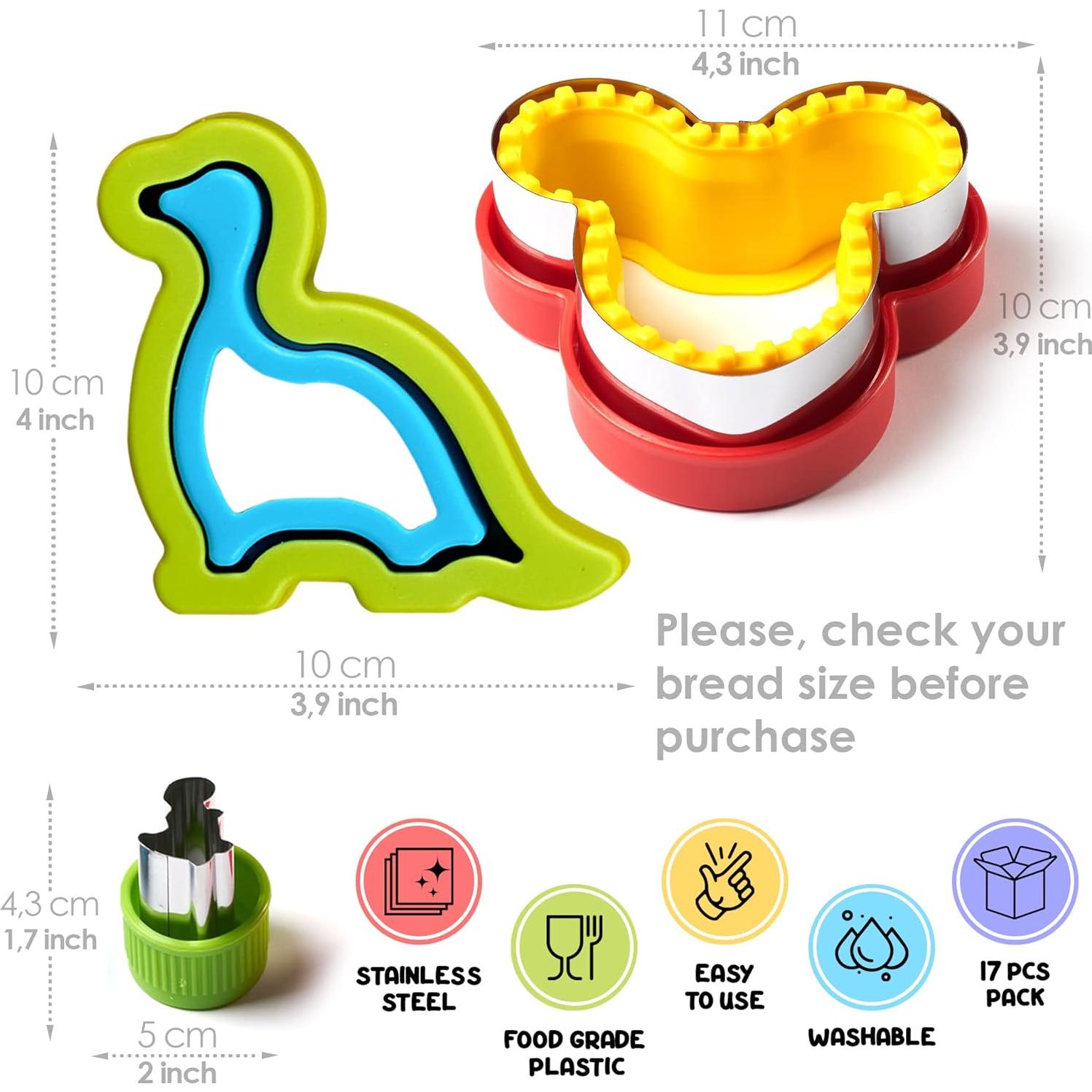 Set de Cortadores y Selladores de Sándwich GET FRESH 17 Piezas