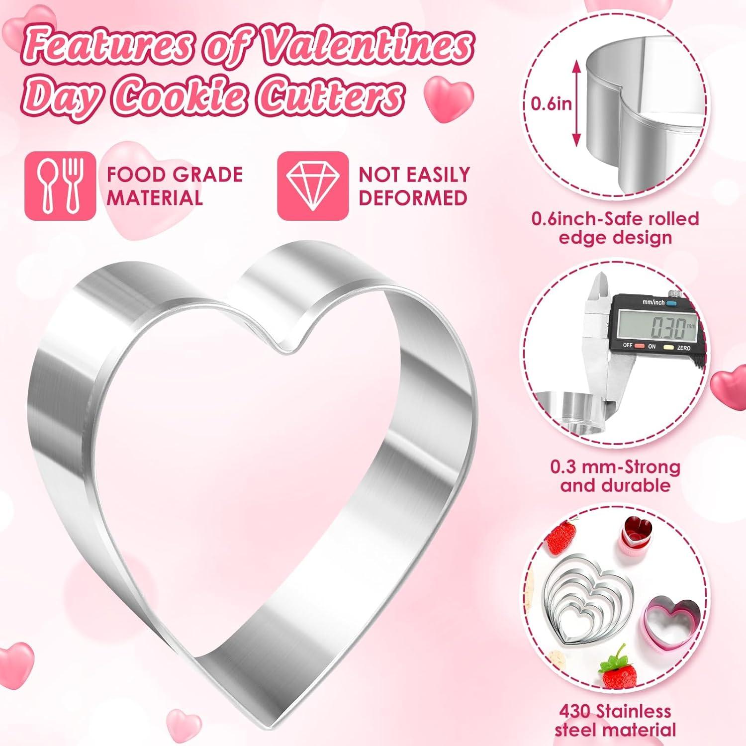 Juego de Cortadores de Galletas Corazón 19 Pcs Lezmarket