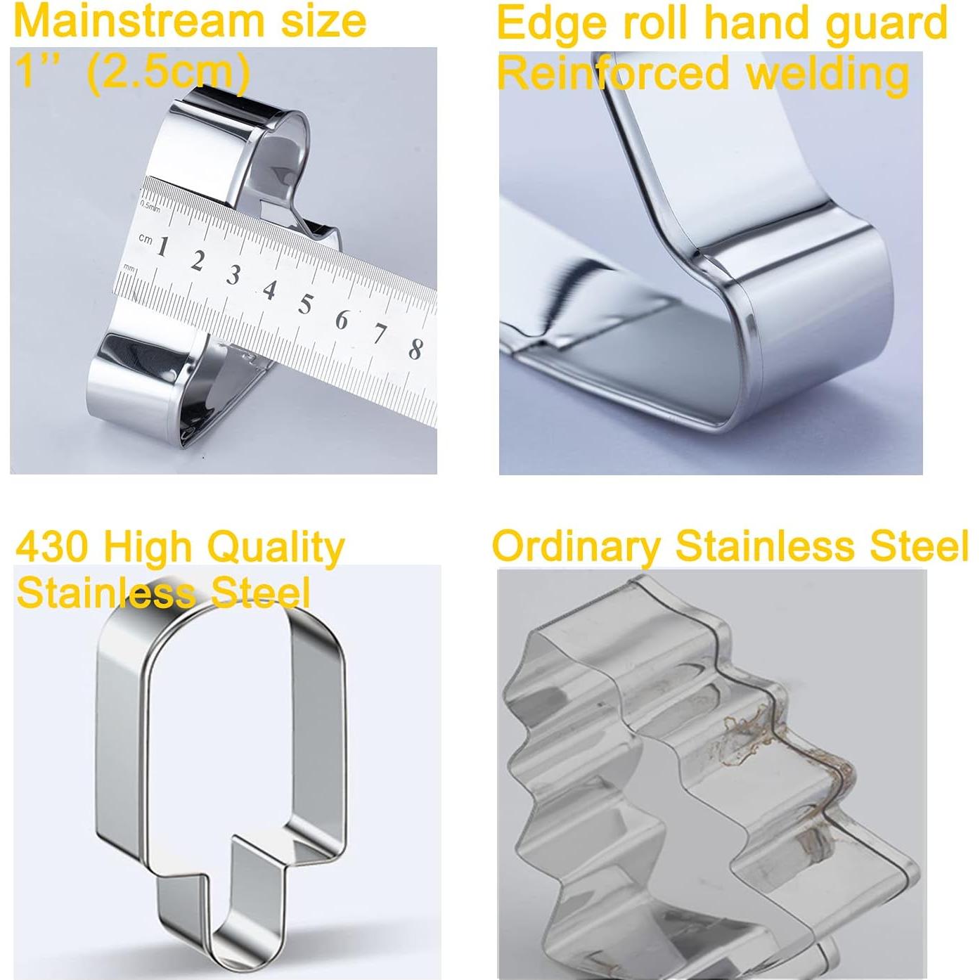 Cortadores de Galletas Mickey ZADE - Acero Inoxidable 8 Pcs