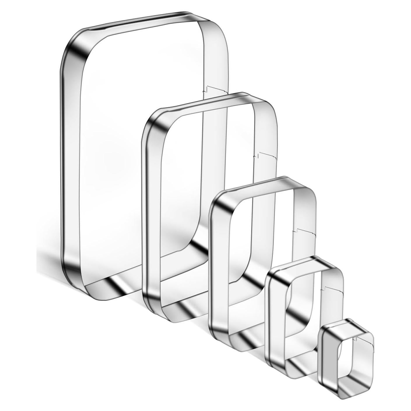 Juego de 5 cortadores de galletas Hariendny acero inoxidable