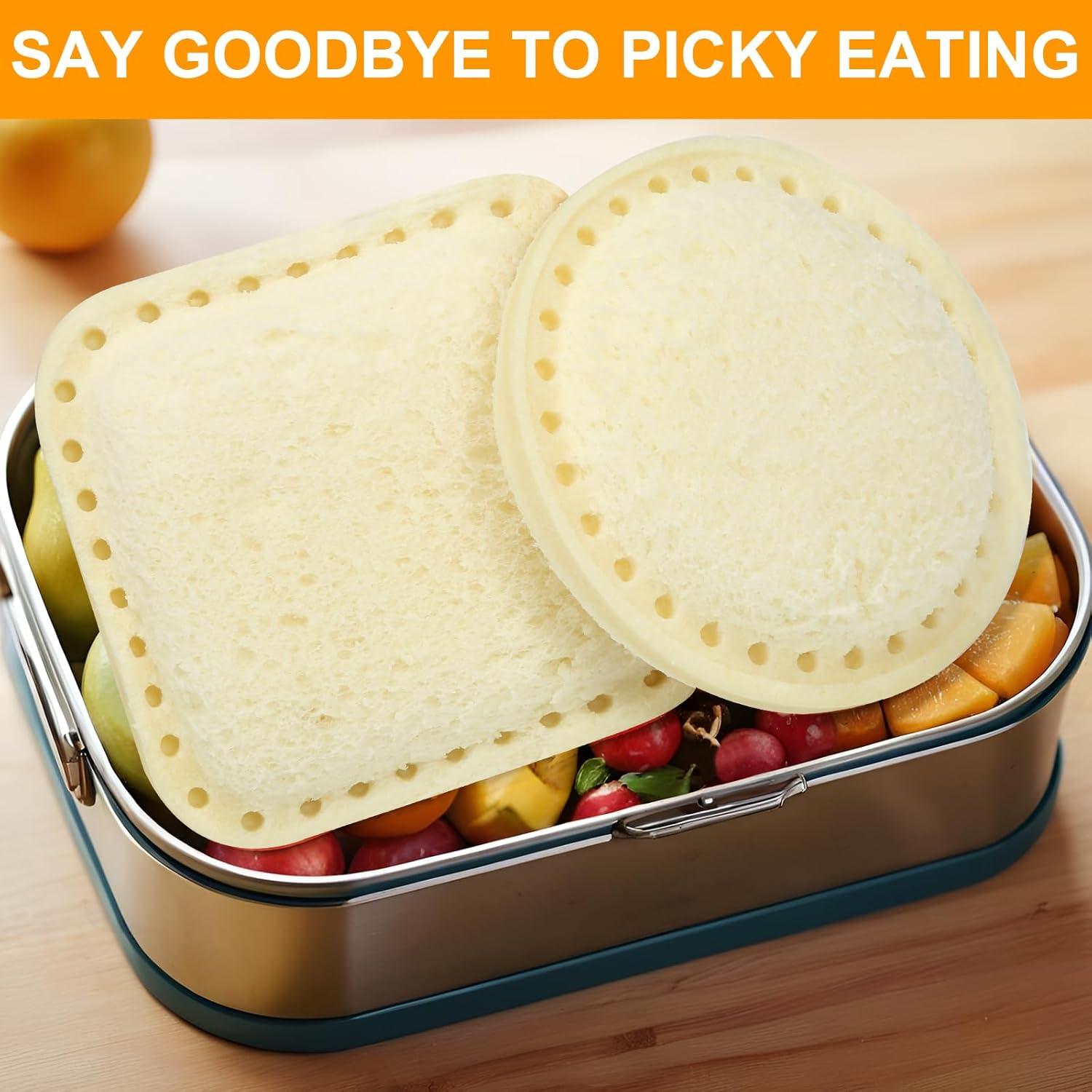 Cortador de Sándwiches Sttoummg 2 Piezas Sin Corteza Rojo/Rosa