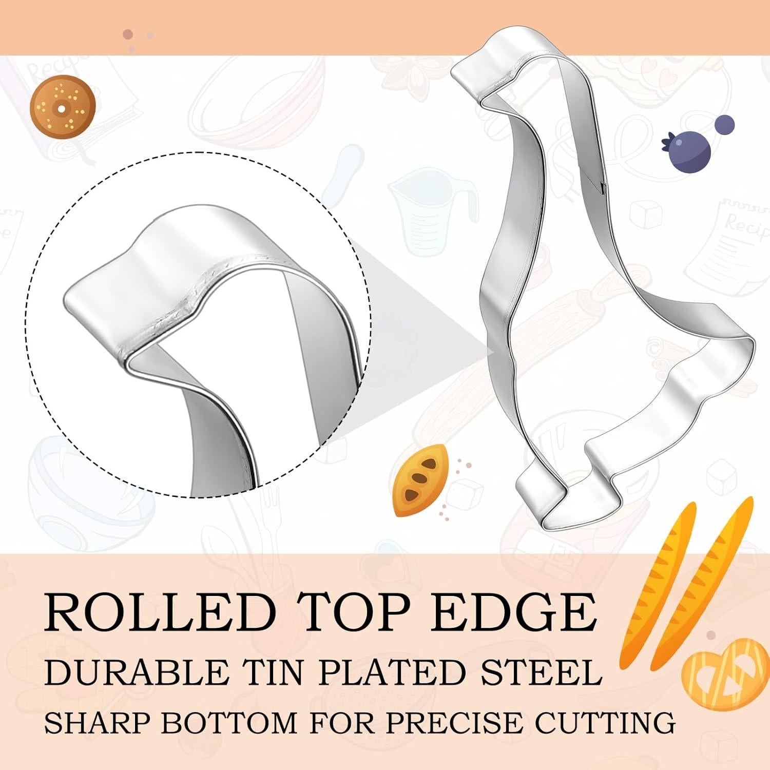 Cortadores de Galletas Honeydak 2 Pcs Pato y Número 1