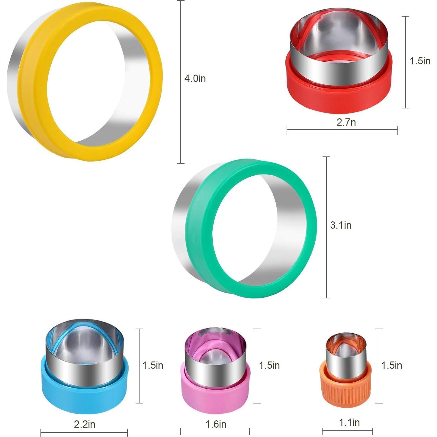 Juego de Cortadores de Galletas Redondos Magigift - 6 Piezas