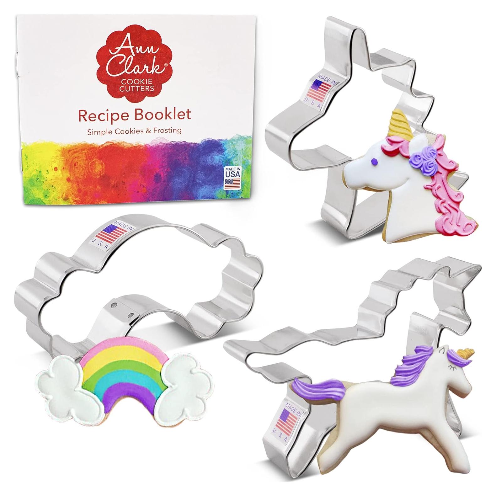 Juego de Cortadores de Galletas Unicornio Ann Clark 3 Piezas
