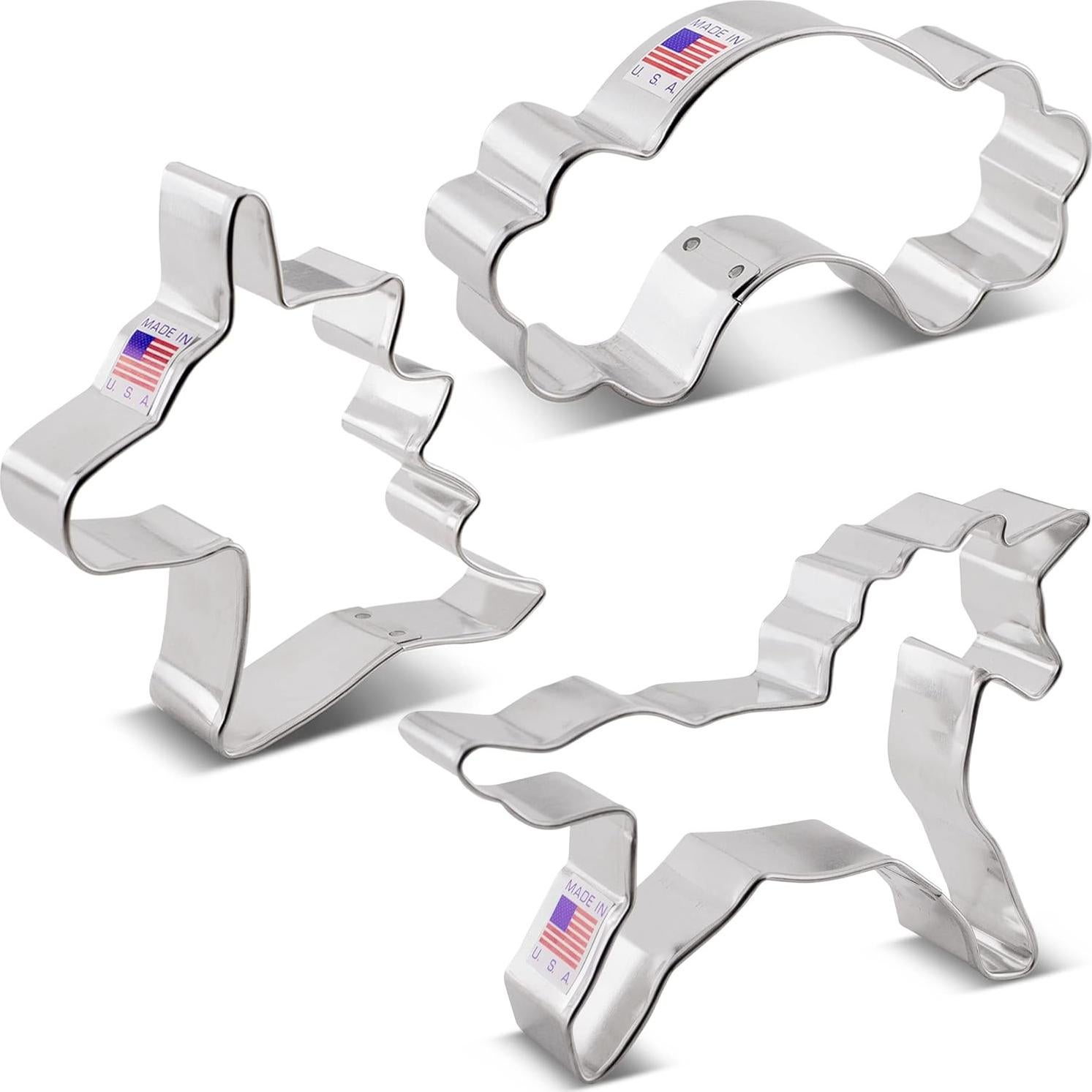 Juego de Cortadores de Galletas Unicornio Ann Clark 3 Piezas