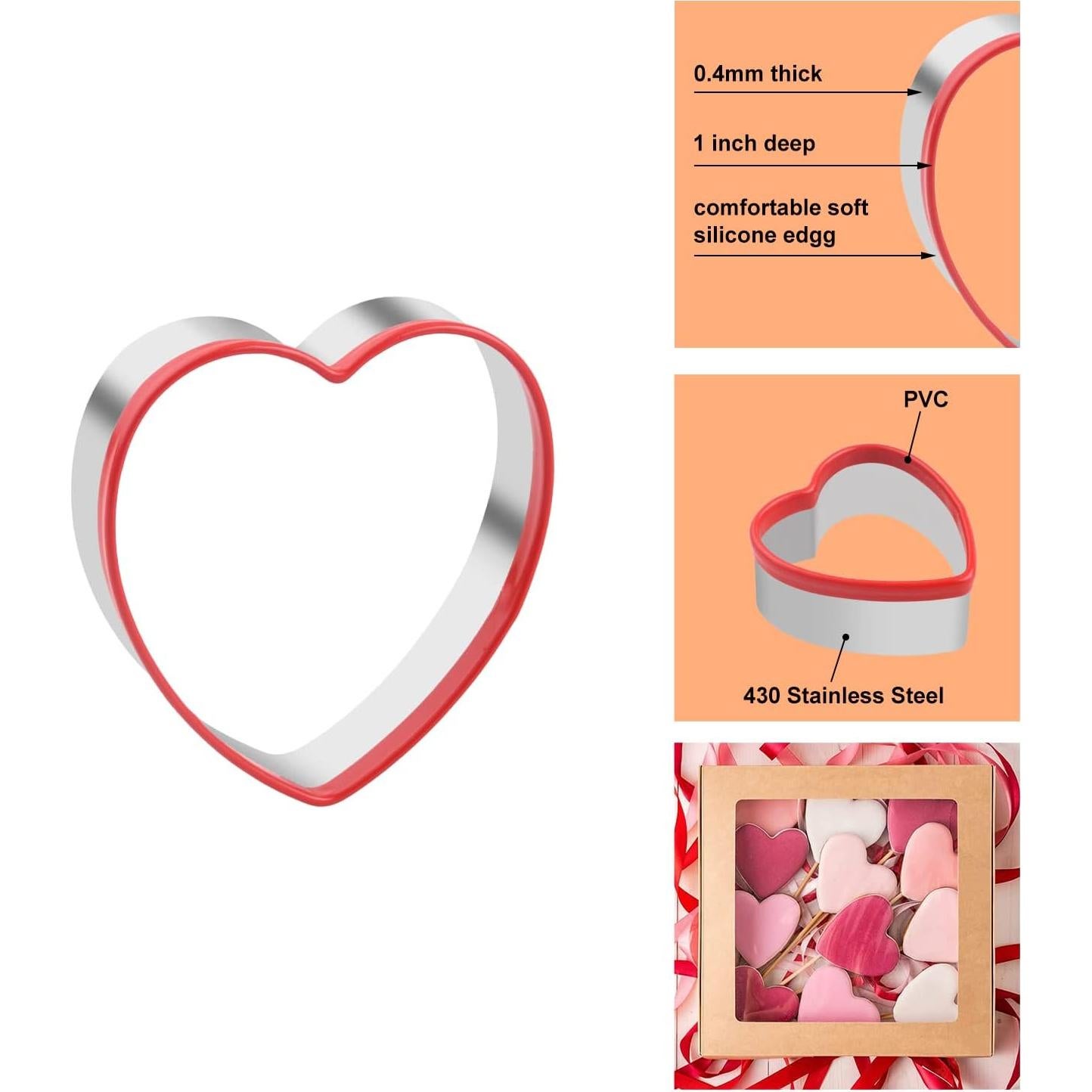 Cortadores de Galletas Corazón Apokney Set de 3