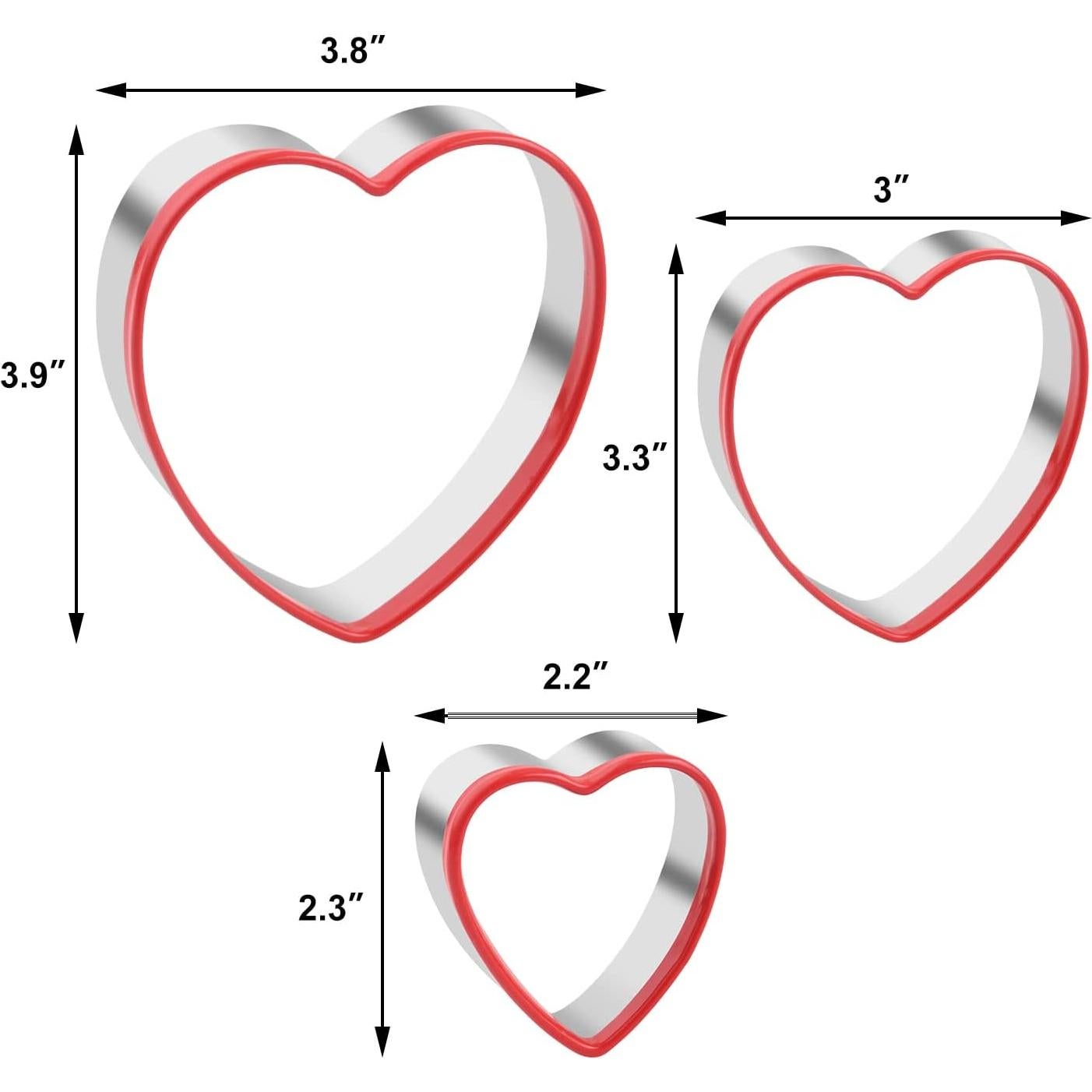 Cortadores de Galletas Corazón Apokney Set de 3
