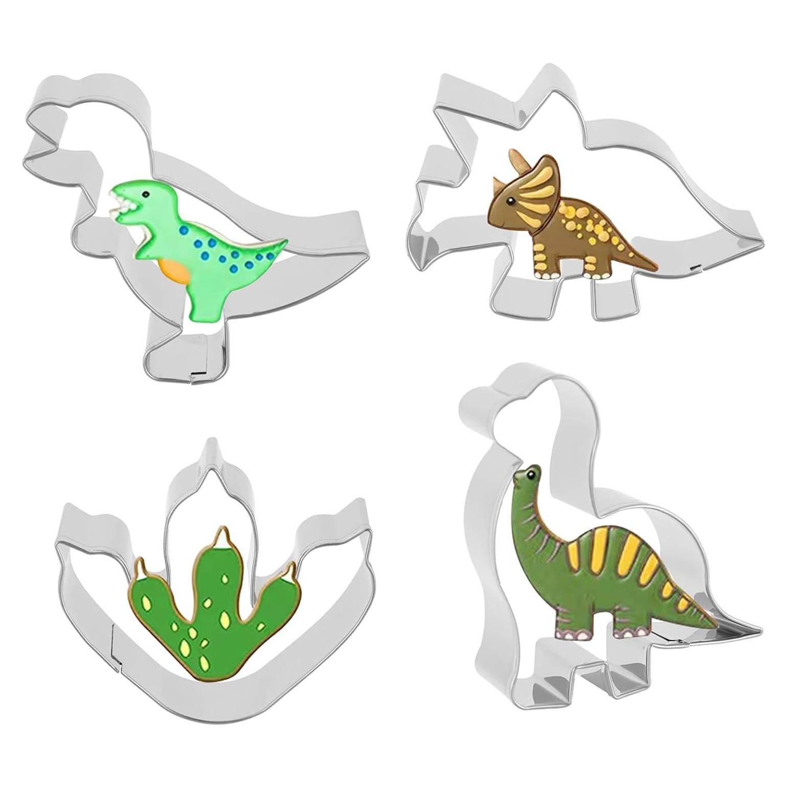 Juego de Cortadores de Galletas ANCKNE Dinosaurio Acero Inoxidable