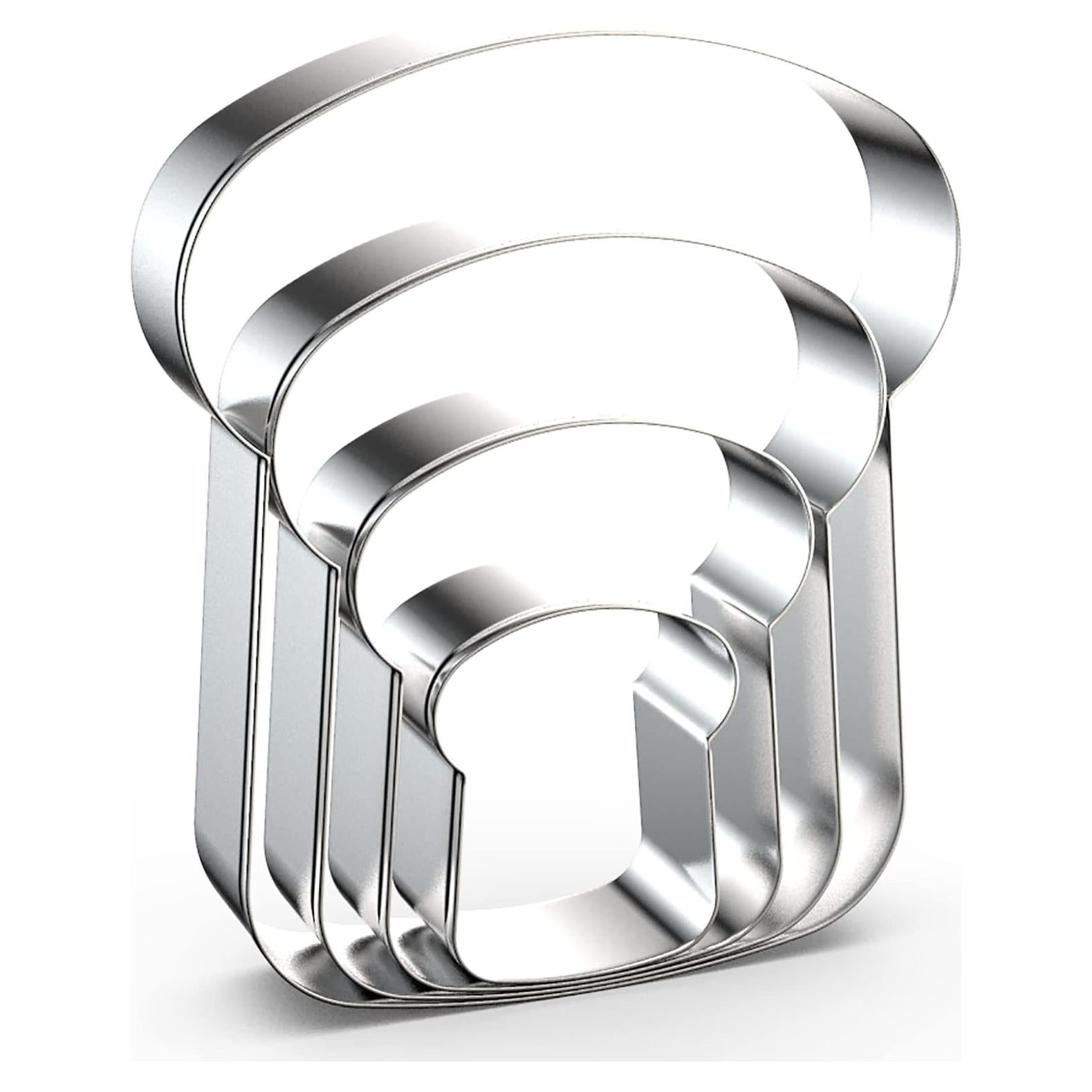 Juego de Cortadores de Galletas QAAQS Rebanada de Pan 4 Piezas