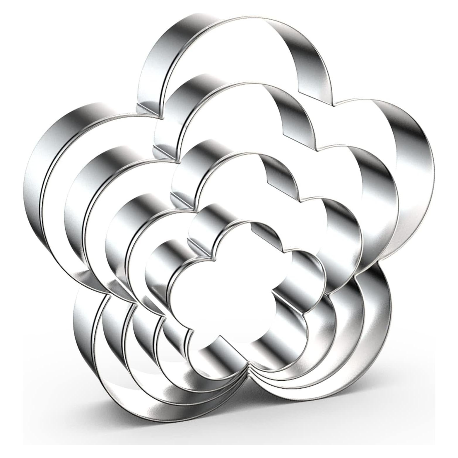 Juego de Cortadores de Galletas QAAQS Flor de Ciruelo 4 Pzs