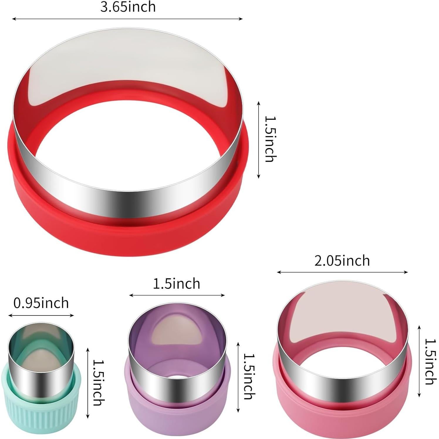 Juego de Cortadores de Galletas Redondos ALLTOP - 4 Tamaños