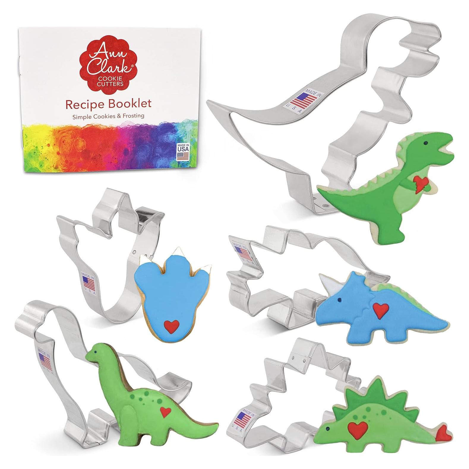 Cortadores de Galletas Ann Clark Dinosaurios Set 5 Piezas