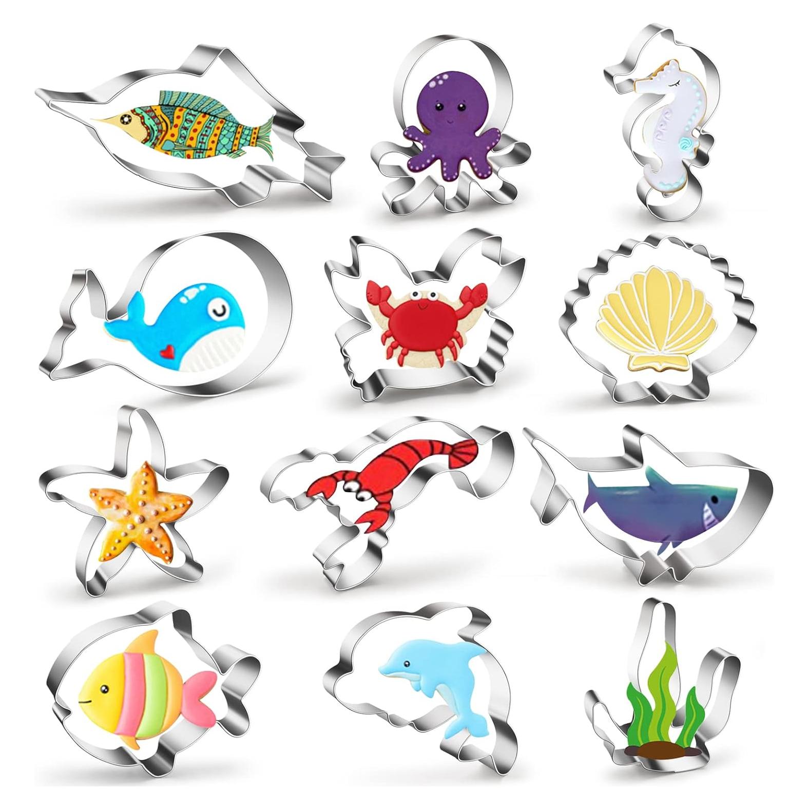 Juego de Cortadores de Galletas Marinas WGPG 12 Piezas