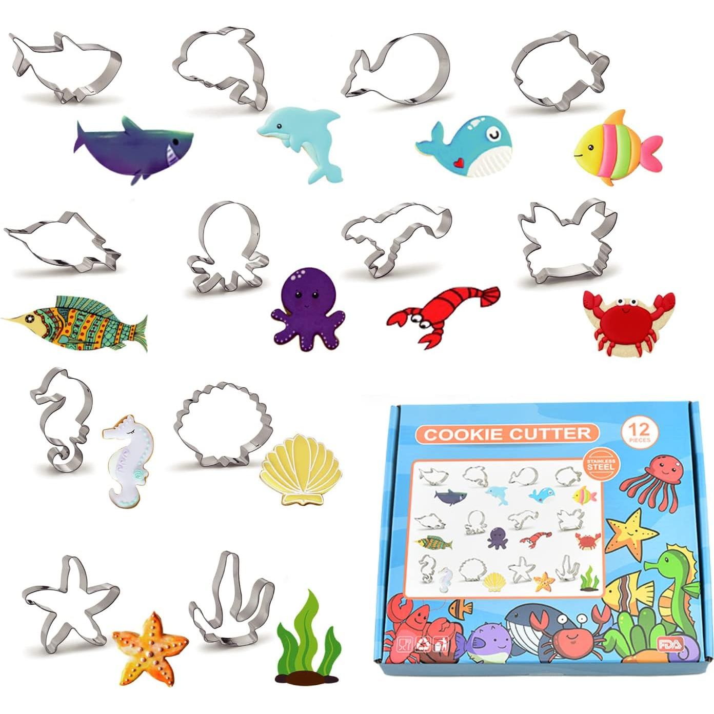 Juego de Cortadores de Galletas Marinas WGPG 12 Piezas