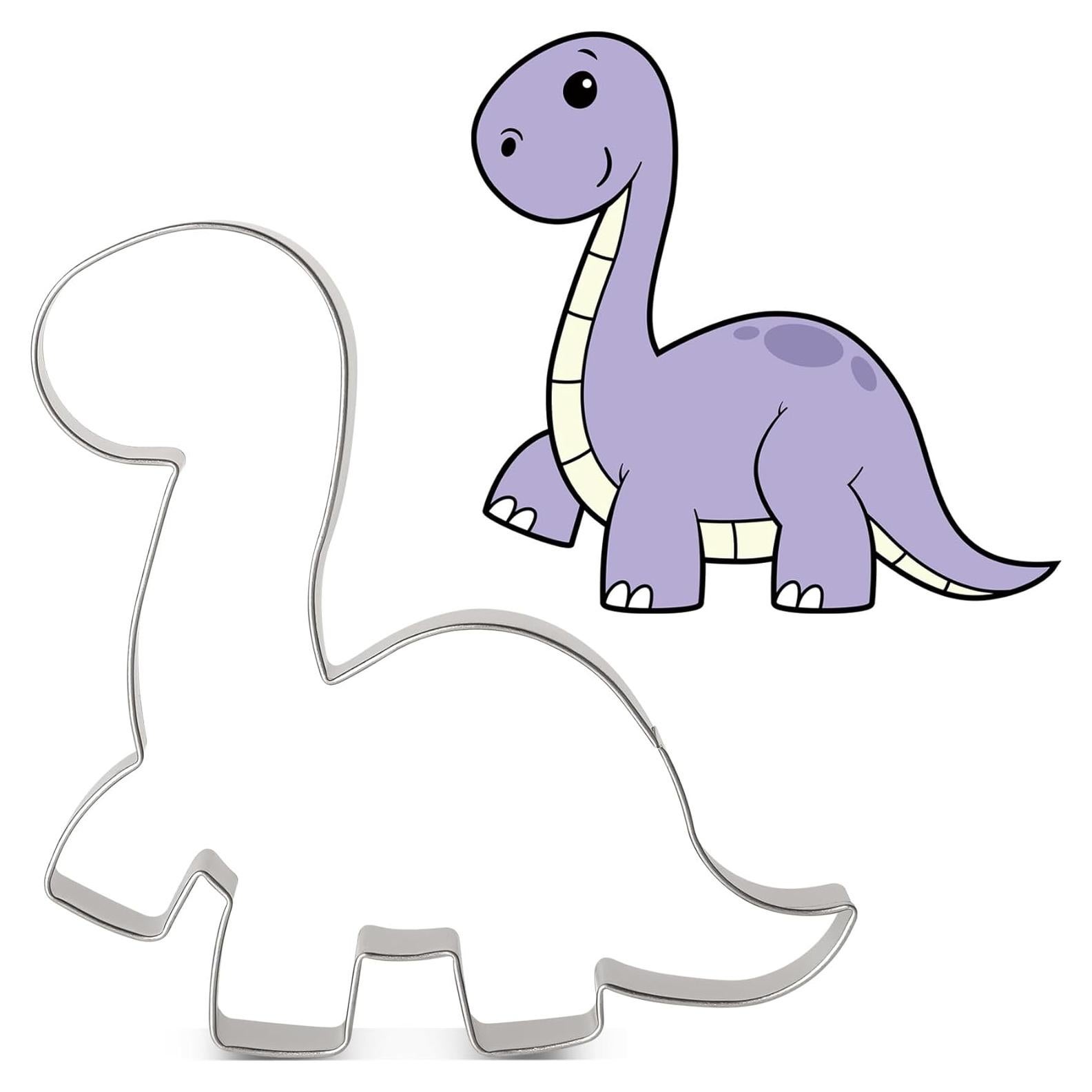 Cortador de Galletas Dinosaurio LILIAO Acero Inoxidable 11,43 cm