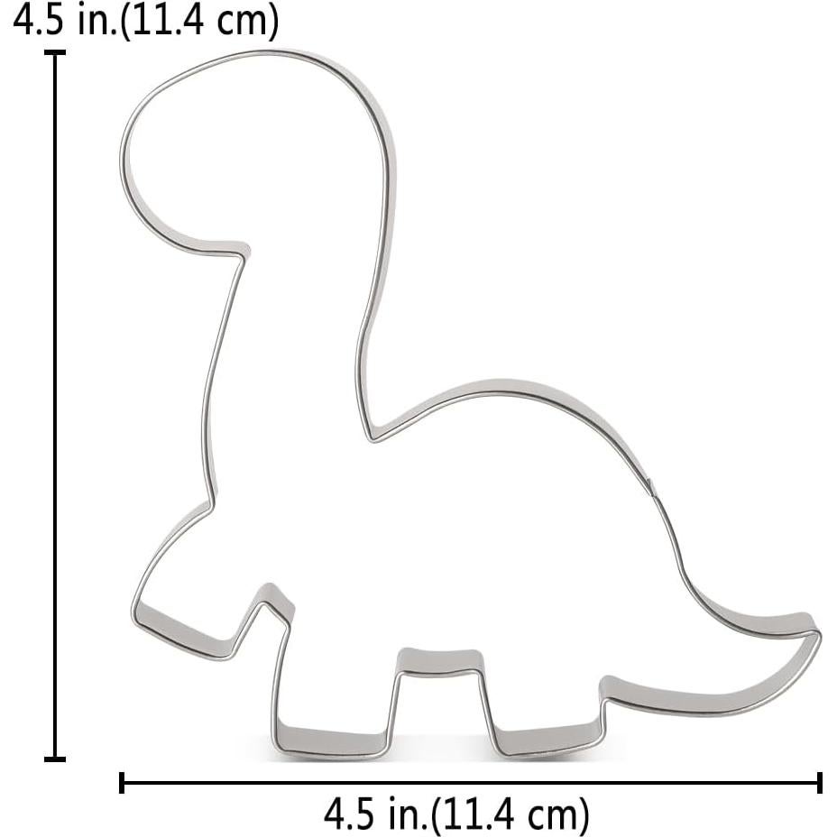 Cortador de Galletas Dinosaurio LILIAO Acero Inoxidable 11,43 cm