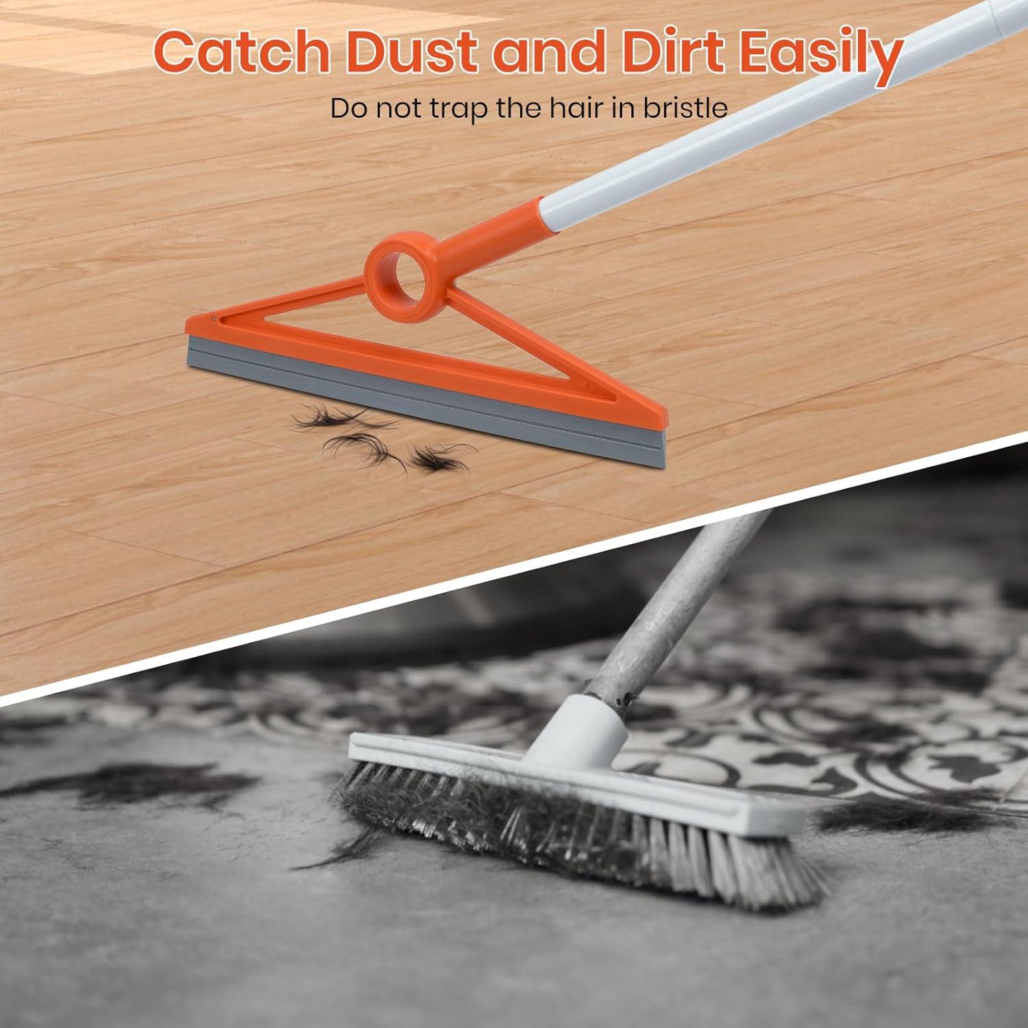 Escoba de Aire MAVRIZ 2 en 1 con Tira de Goma Naranja