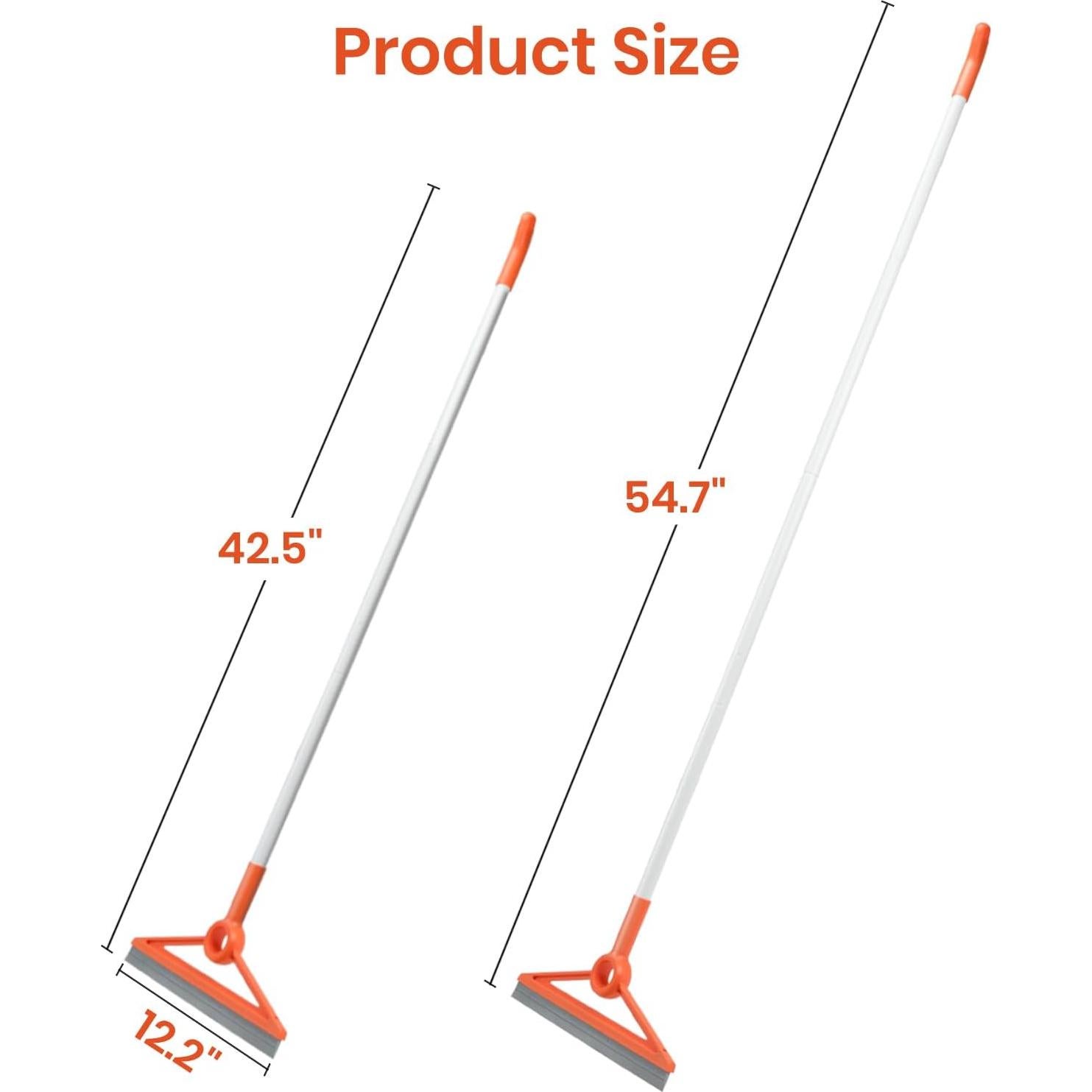 Escoba de Aire MAVRIZ 2 en 1 con Tira de Goma Naranja