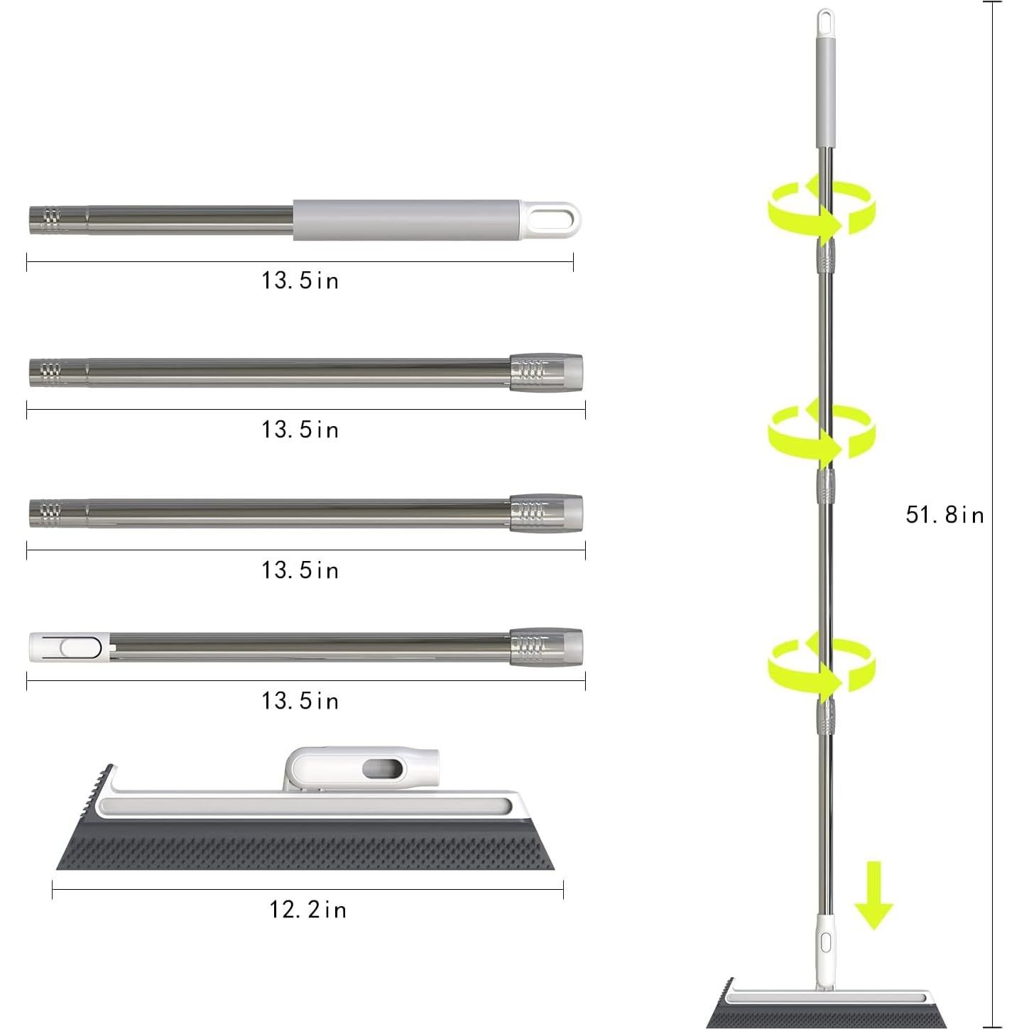 Escoba de Goma EHOMGUI 132 cm para Piso y Azulejos