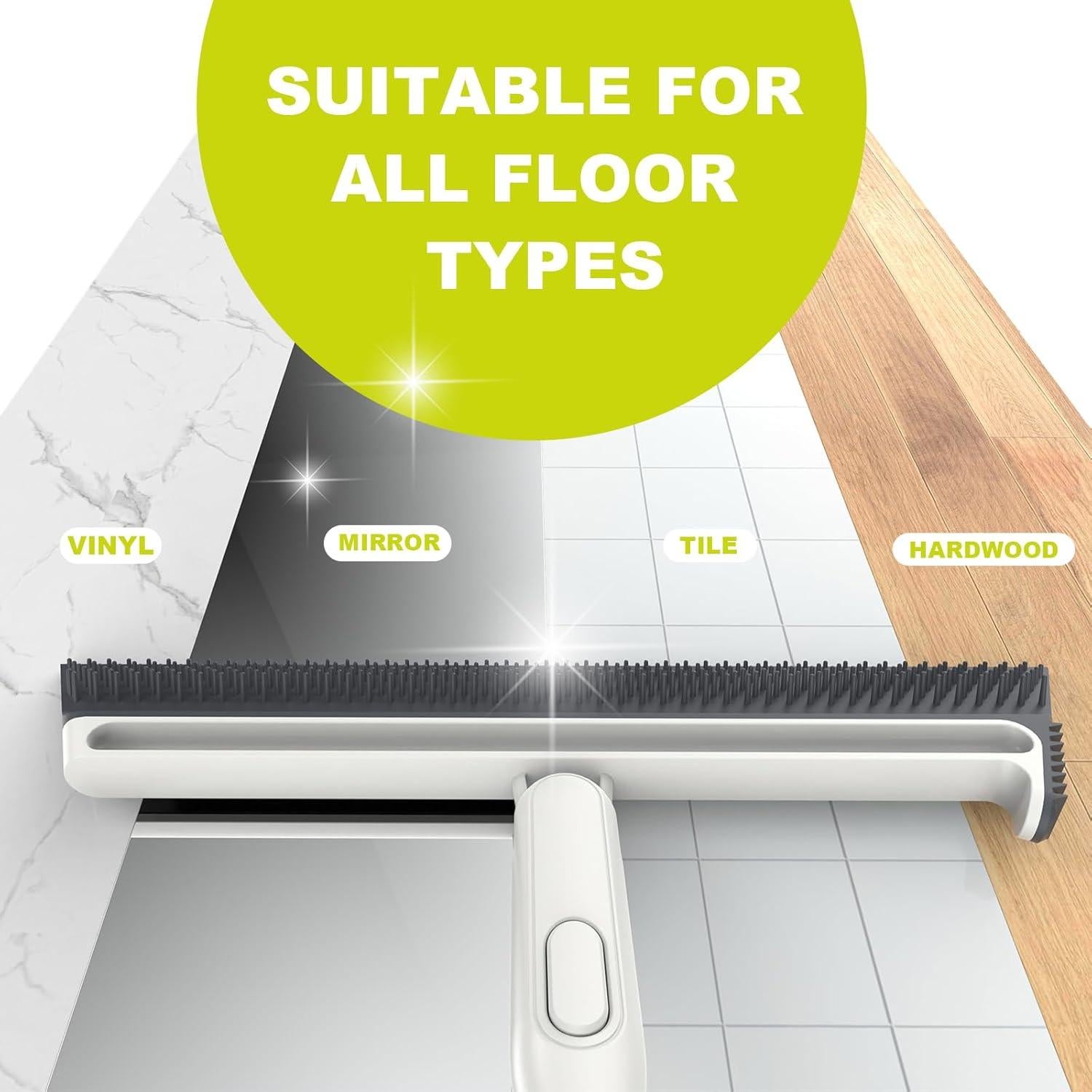 Escoba de Goma EHOMGUI 132 cm para Piso y Azulejos