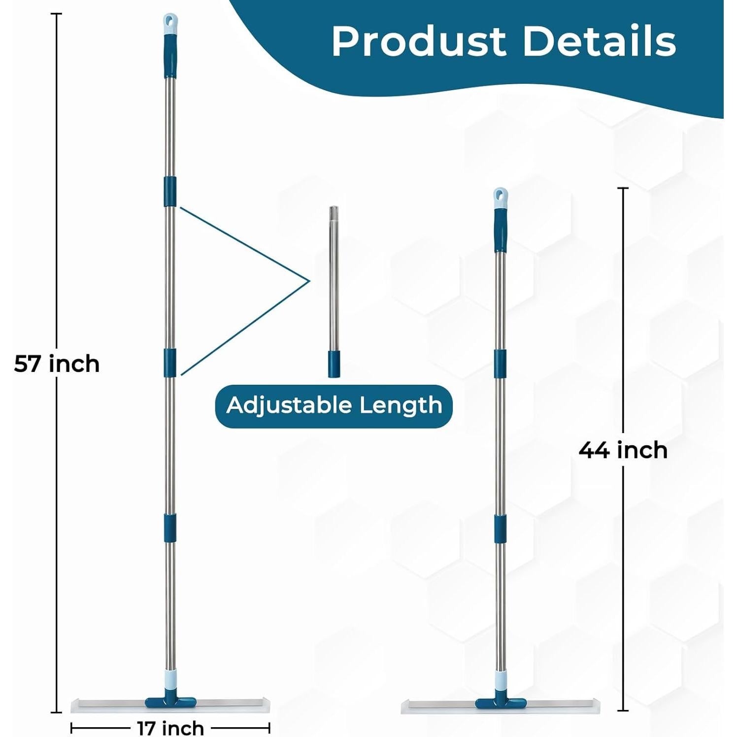 Raspador de Suelo TrueYee 43 cm con Mango de 144 cm Ergonómico