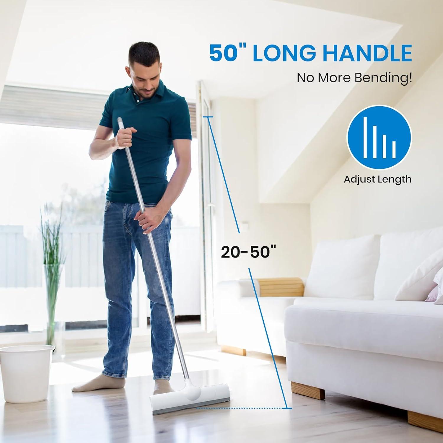 Escoba de goma Ajimy 50" (127 cm) para limpieza hogar