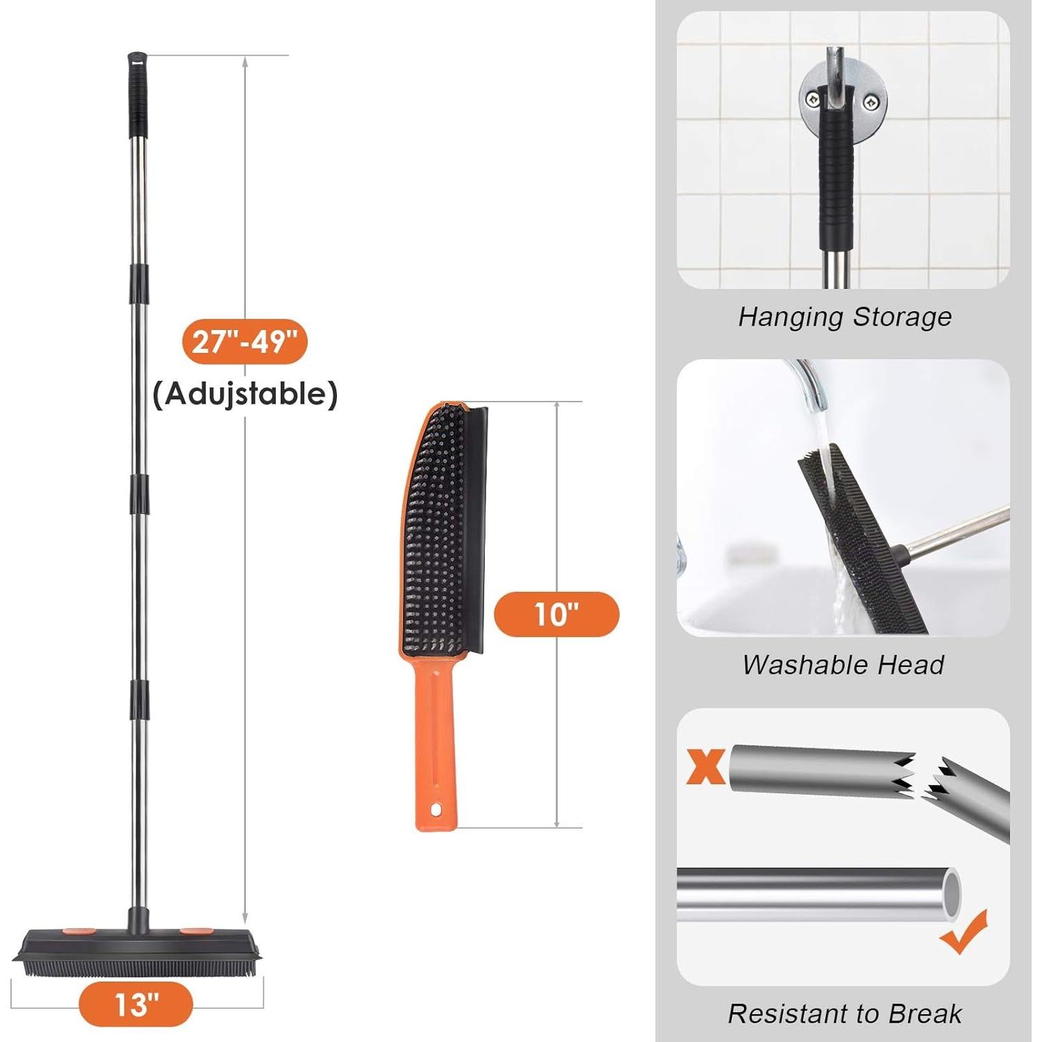 Escoba de Goma Conliwell para Pelo de Mascotas 60 cm