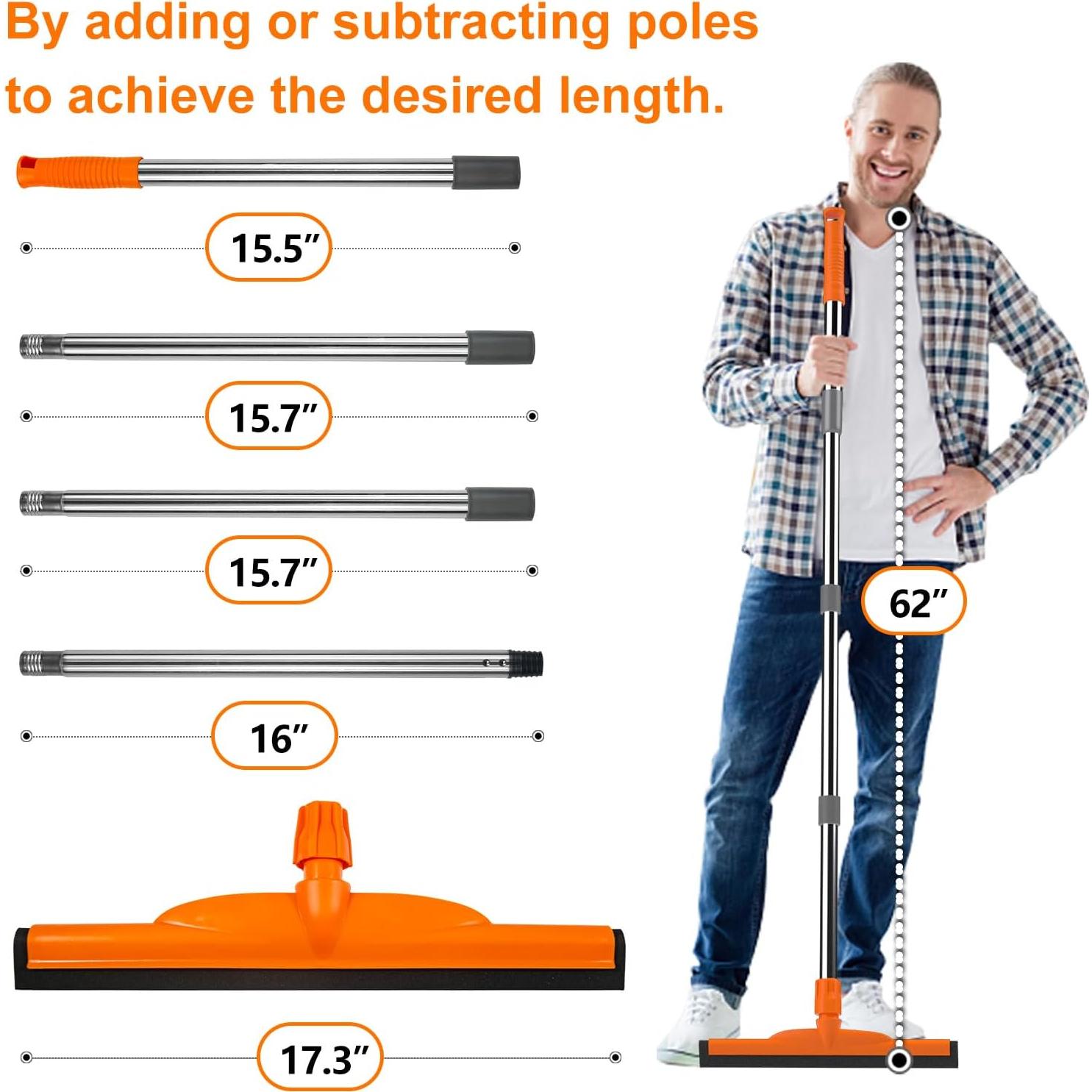 Limpiador de Suelos ITTAR con Mango Ajustable 158 cm y Cuchilla EVA