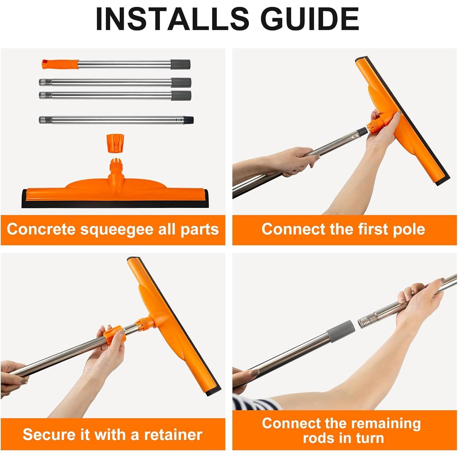Limpiador de Suelos ITTAR con Mango Ajustable 158 cm y Cuchilla EVA