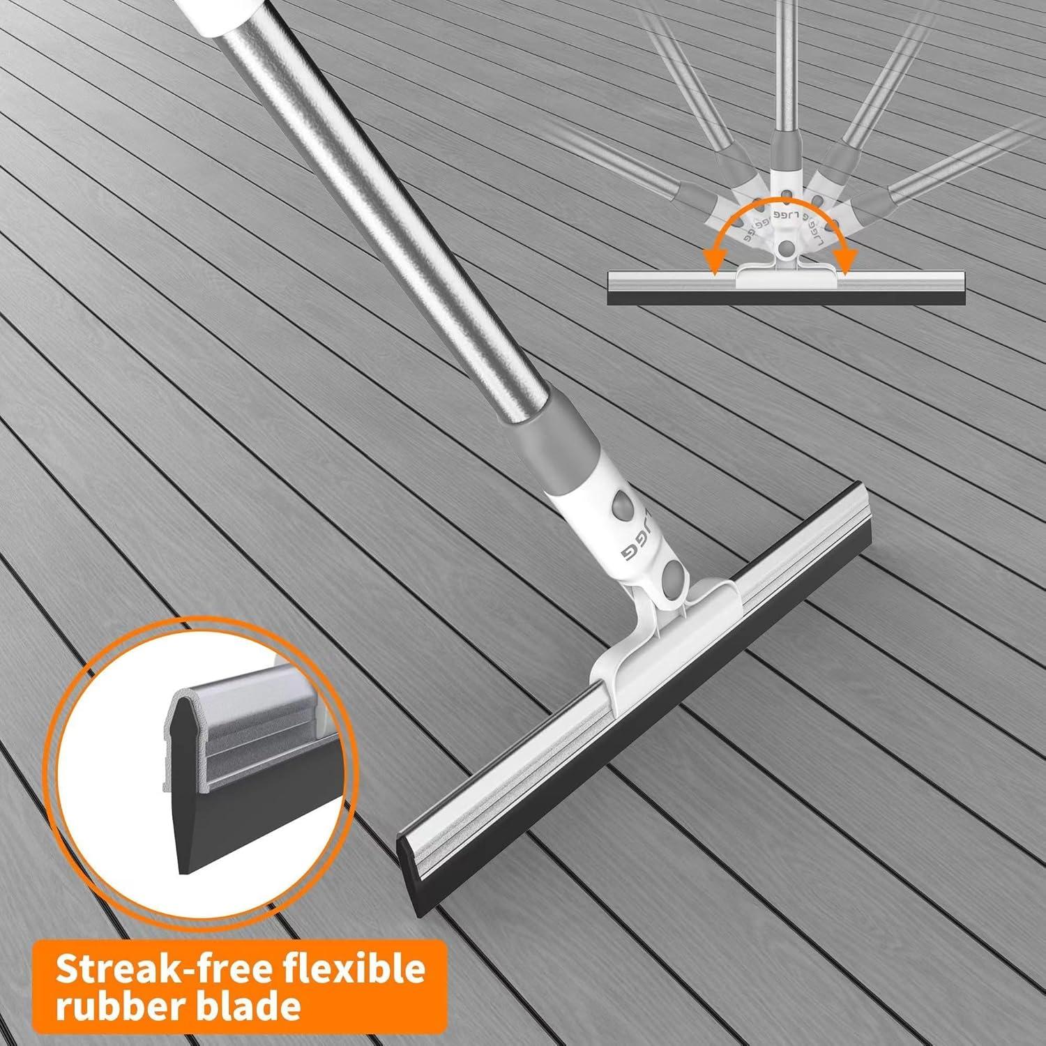 Escobilla de goma LJGG 43 cm con mango de 130 cm