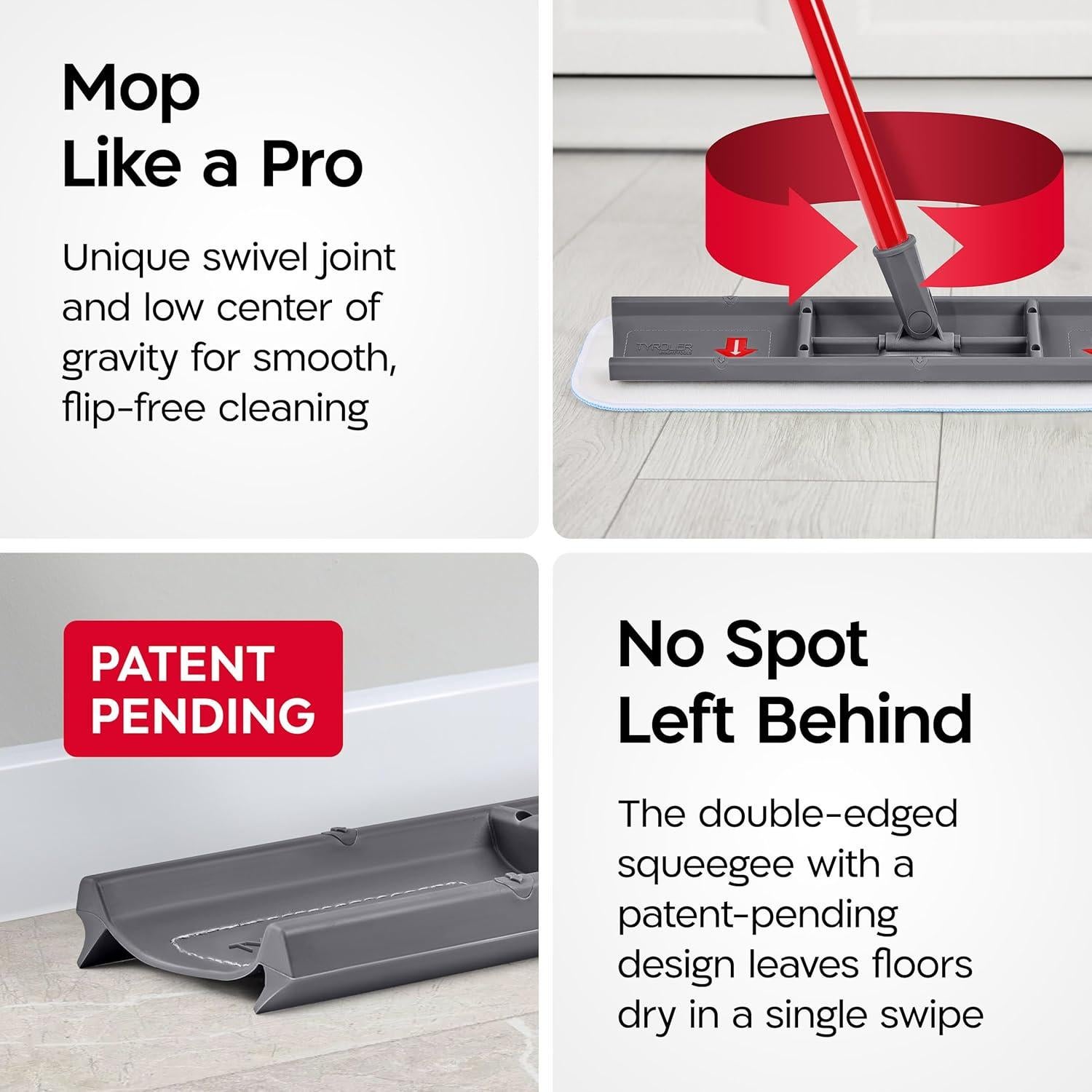 Tyroler MoppyShmoppy 2-en-1 Limpiaparabris y Mop 41.9 cm