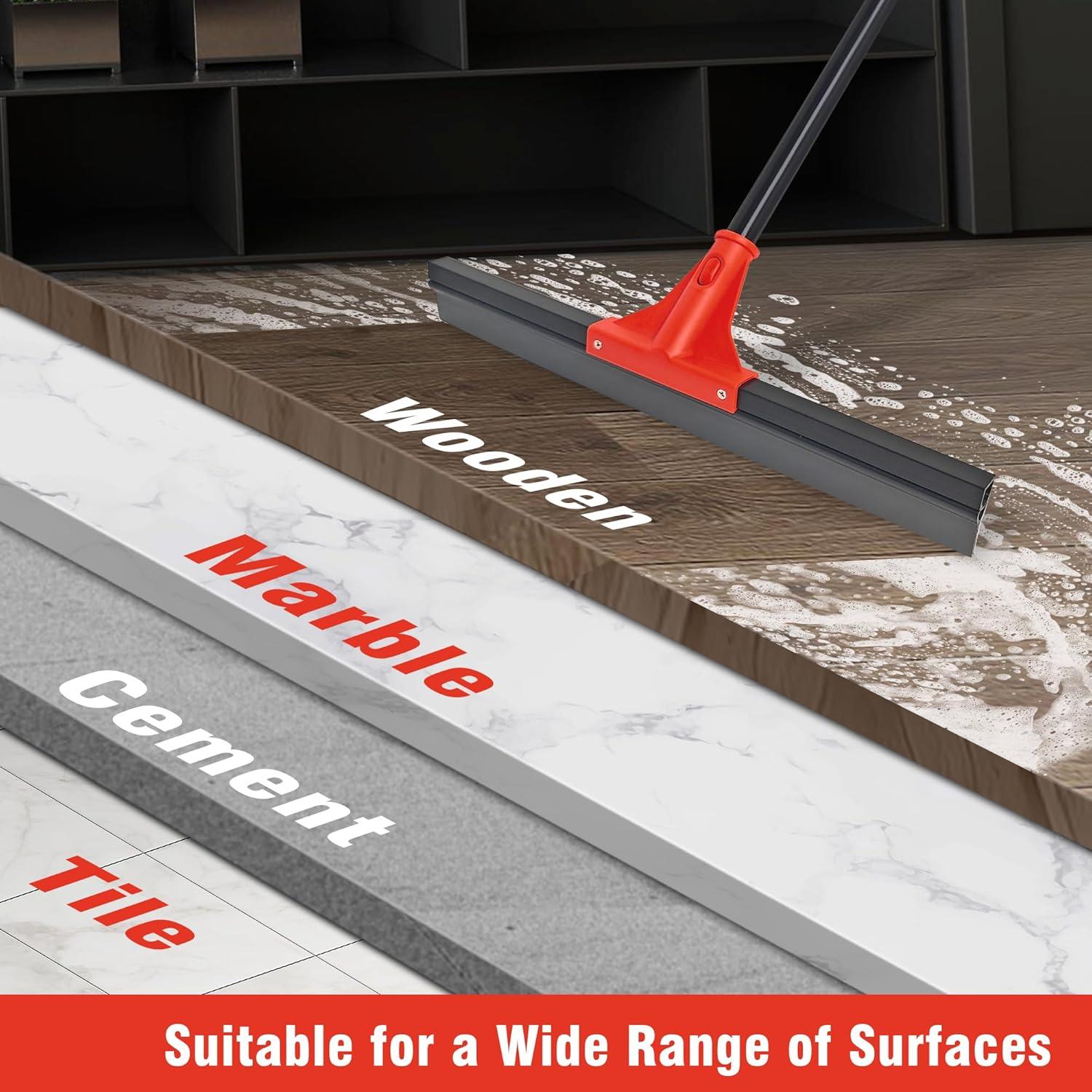 Raspador de Piso DALIPER 45 cm con Mango Ajustable 147 cm