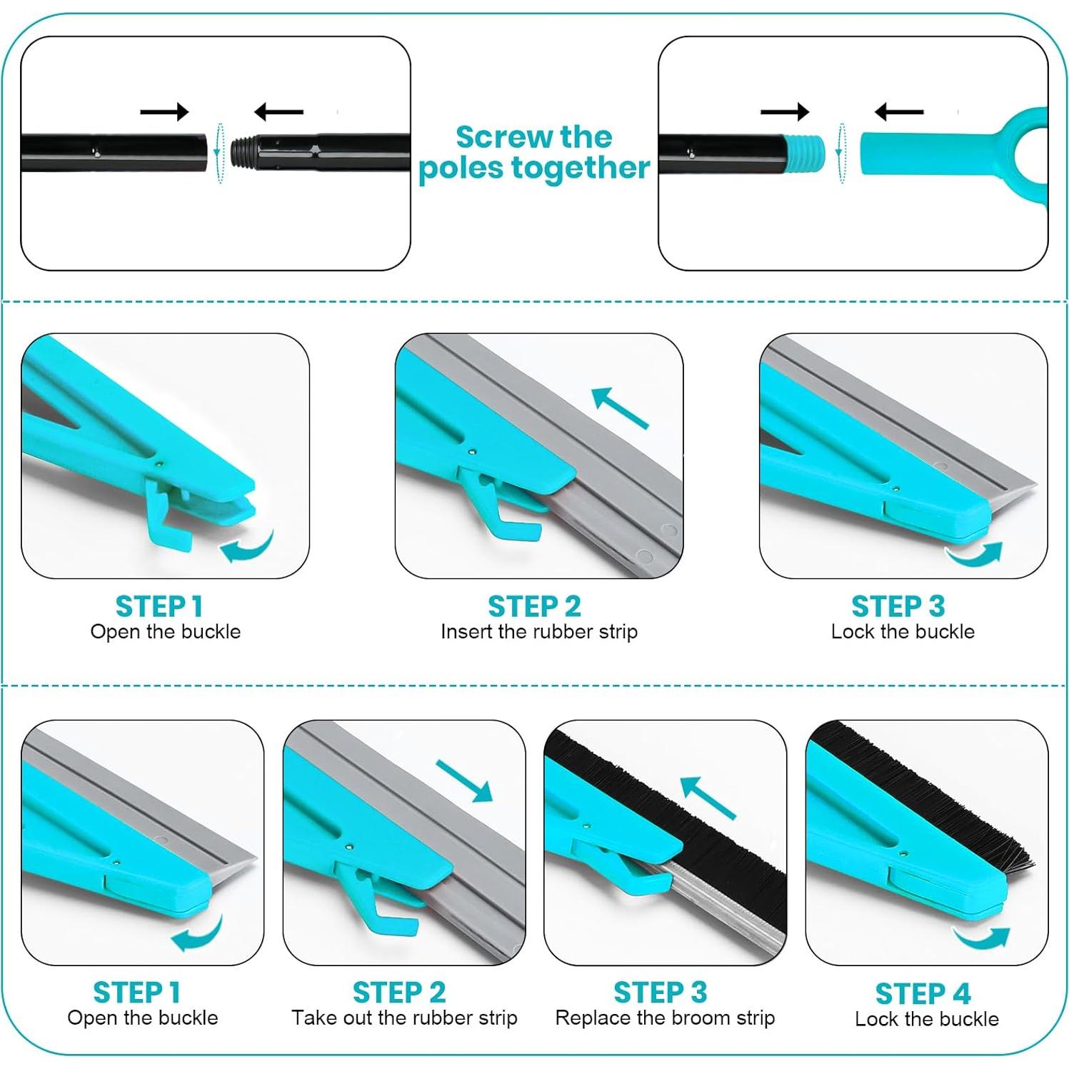 Escoba de Aire MAVRIZ 2 en 1 con Cerdas y Goma 0.56 kg