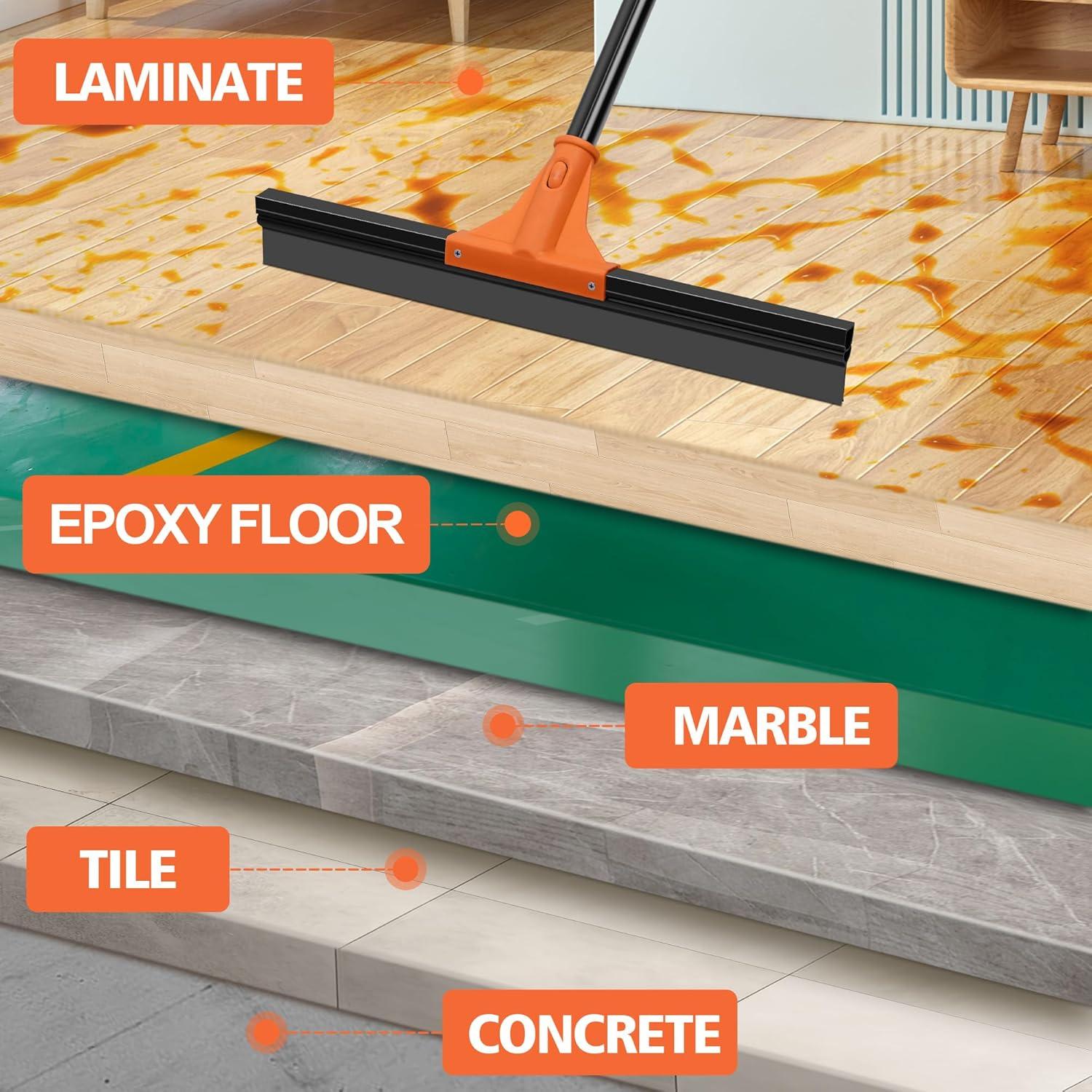 Raspador de Piso JEHONN 45.72 cm con Mango Telescópico 147.83 cm