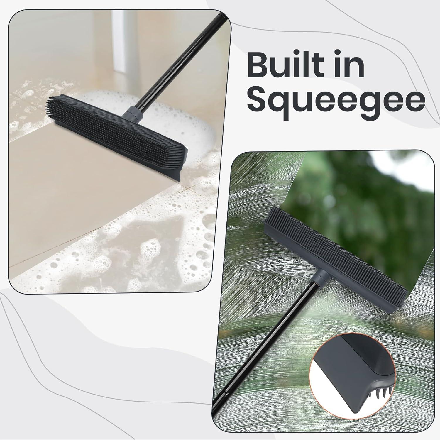 Escoba de Goma MAVRIZ Naranja para Pelo de Mascotas 2 en 1