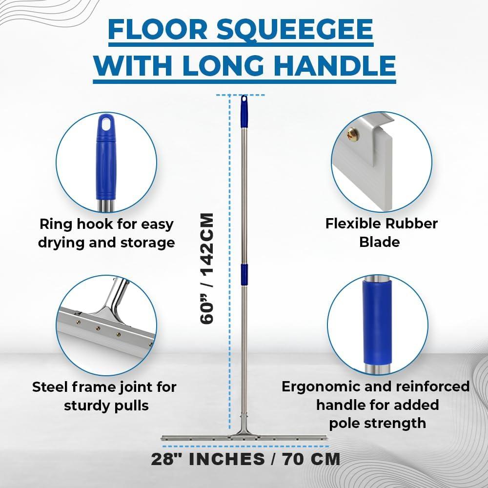 Limpiador de Suelos MHM AquaSlide PushPro 71 cm Acero Inoxidable