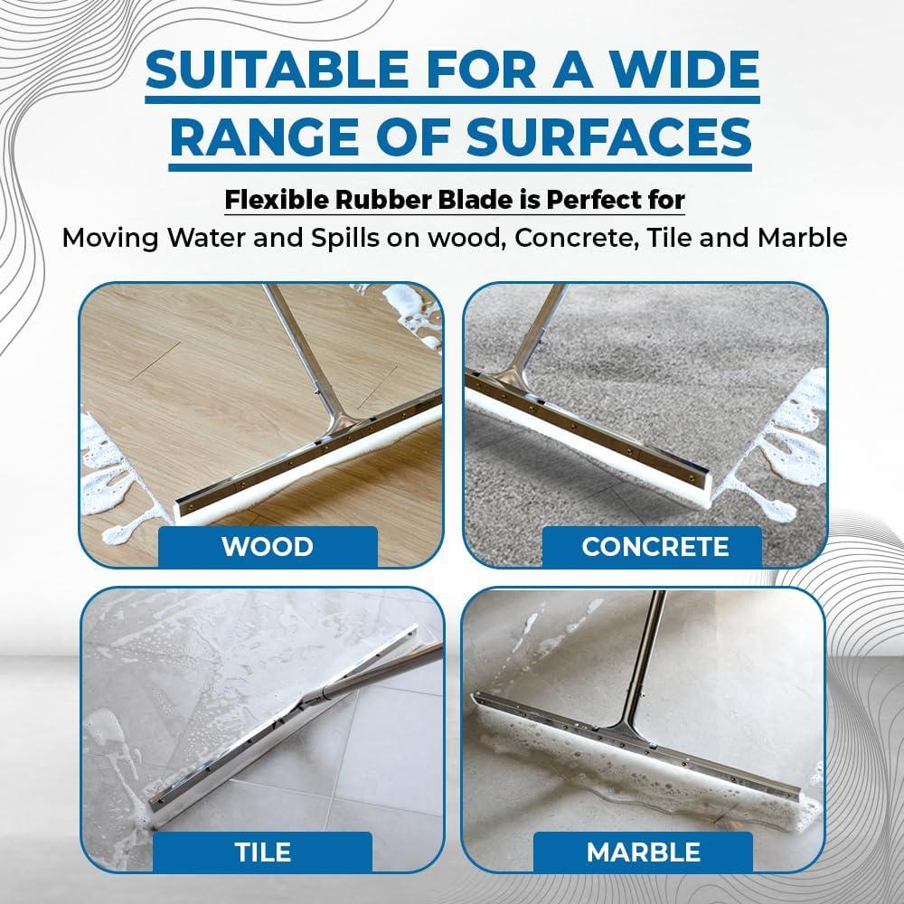 Limpiador de Suelos MHM AquaSlide PushPro 71 cm Acero Inoxidable