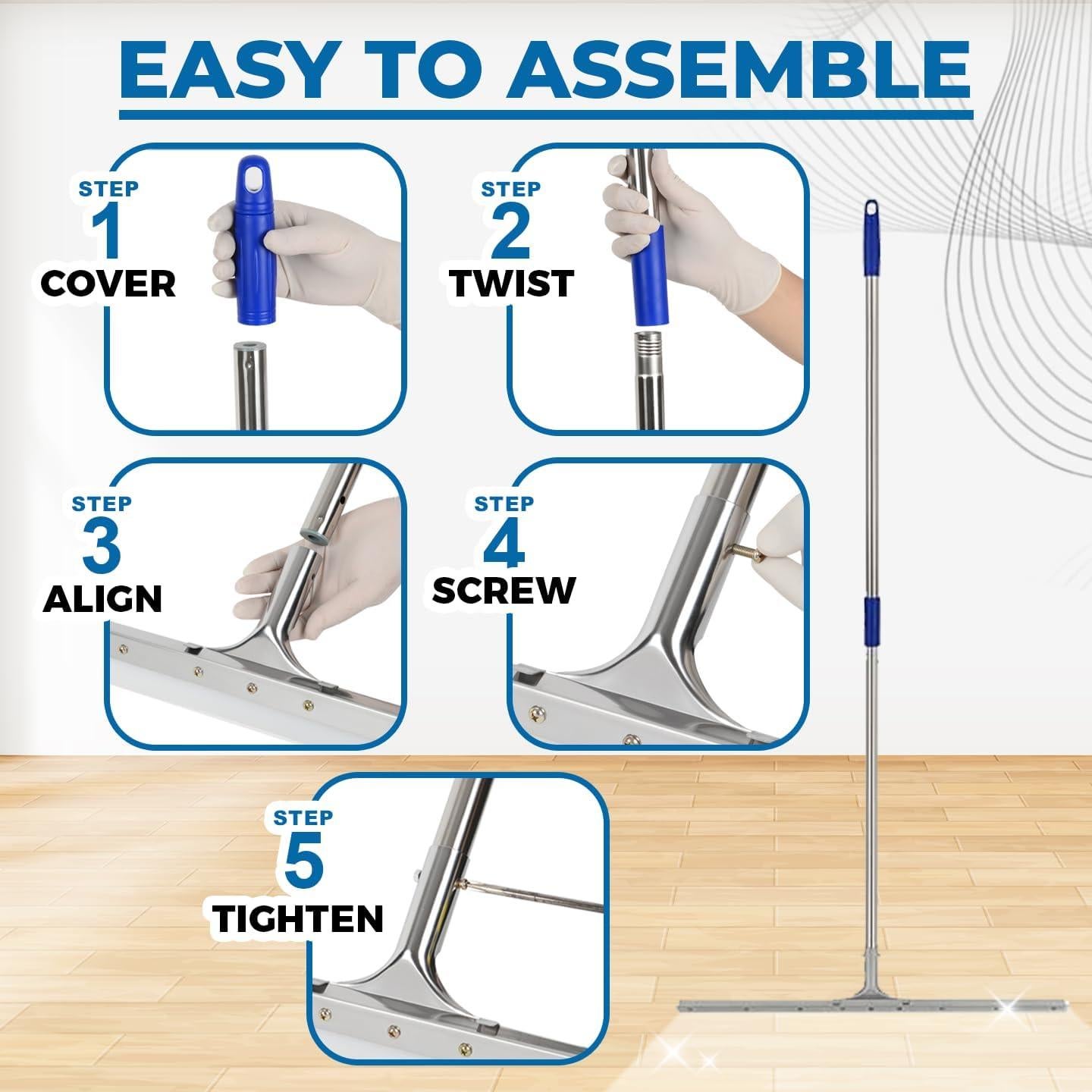 Limpiador de Suelos MHM AquaSlide PushPro 71 cm Acero Inoxidable